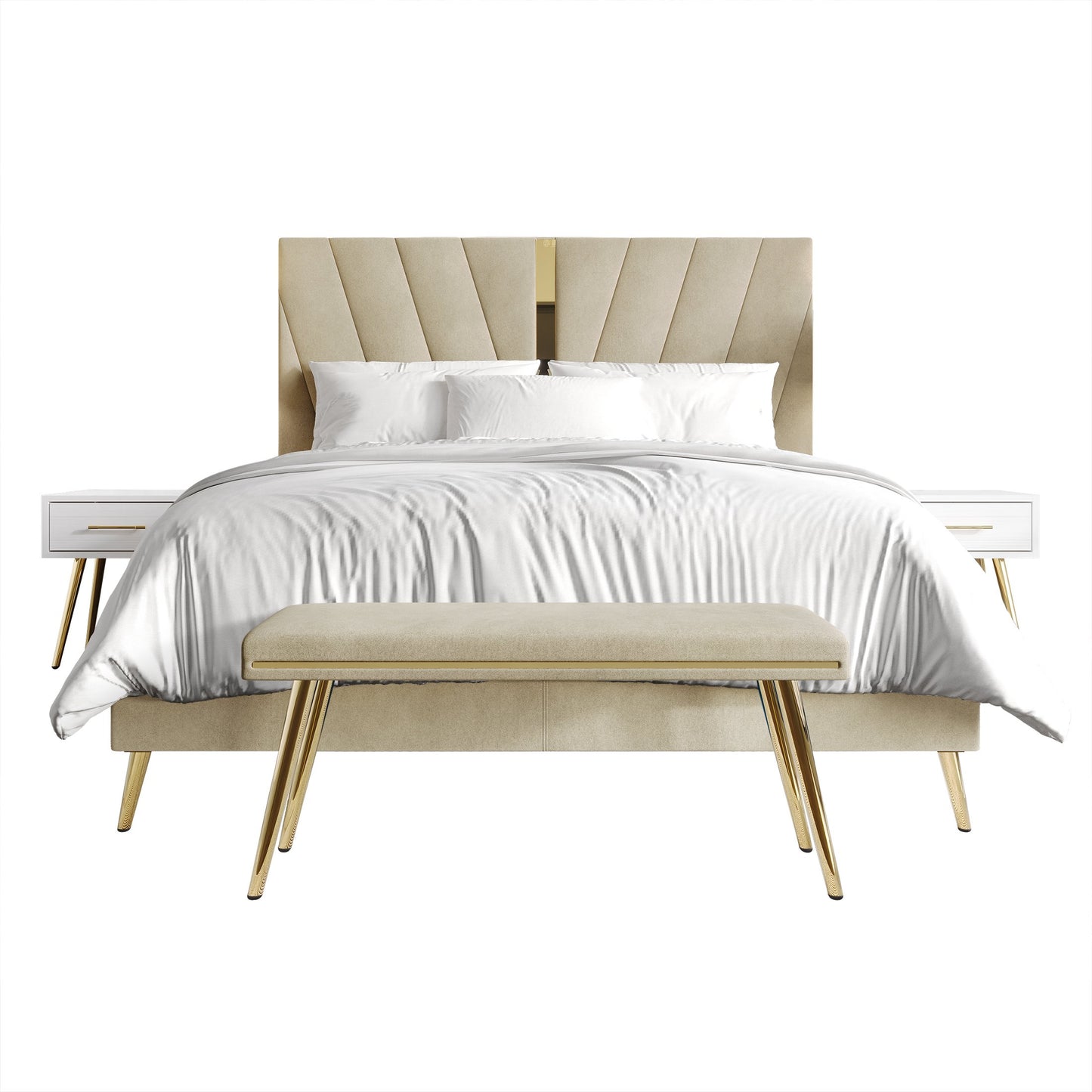 Lakeysa 4 Piece Contemporary Bedroom Set