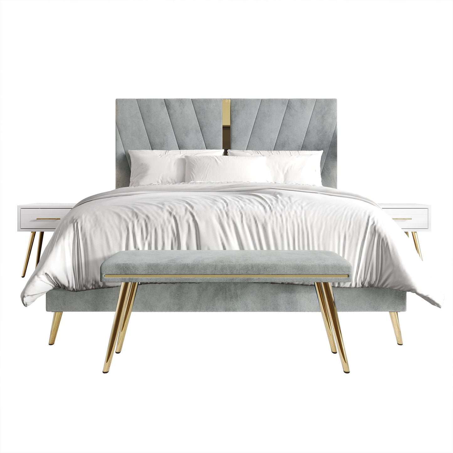 Lakeysa 4 Piece Contemporary Bedroom Set