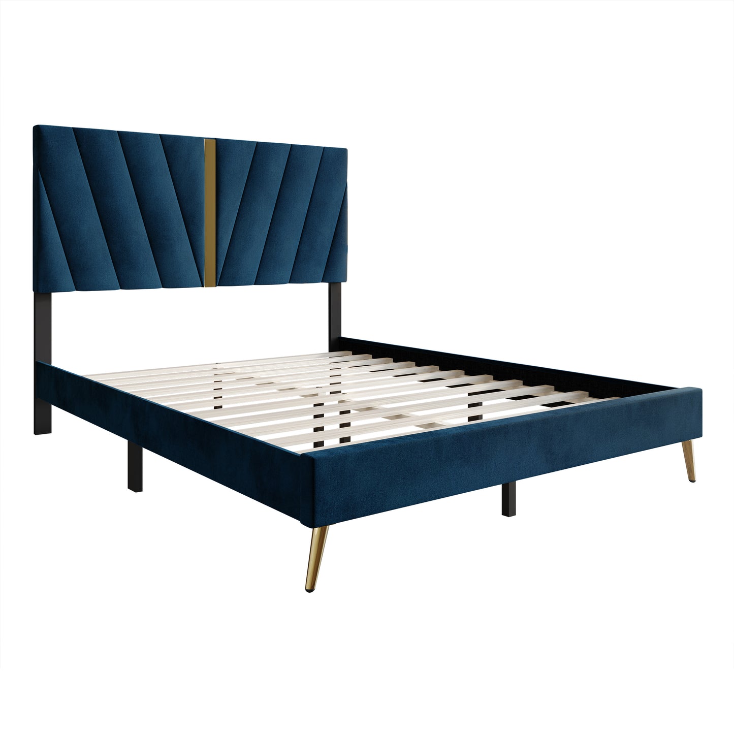 Amapola Velvet Upholstered Bed
