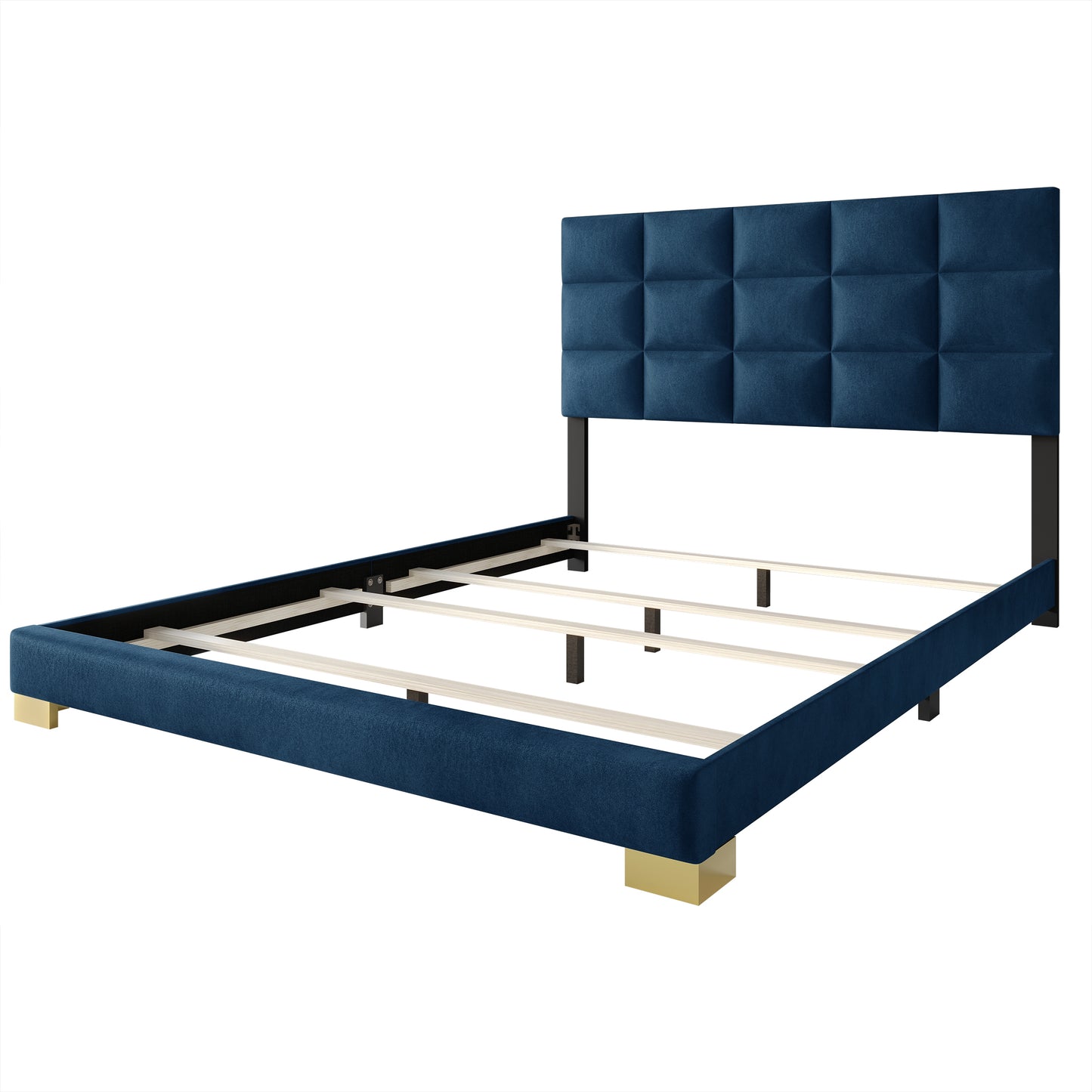 Bentall Modern Velvet Upholstered Bed