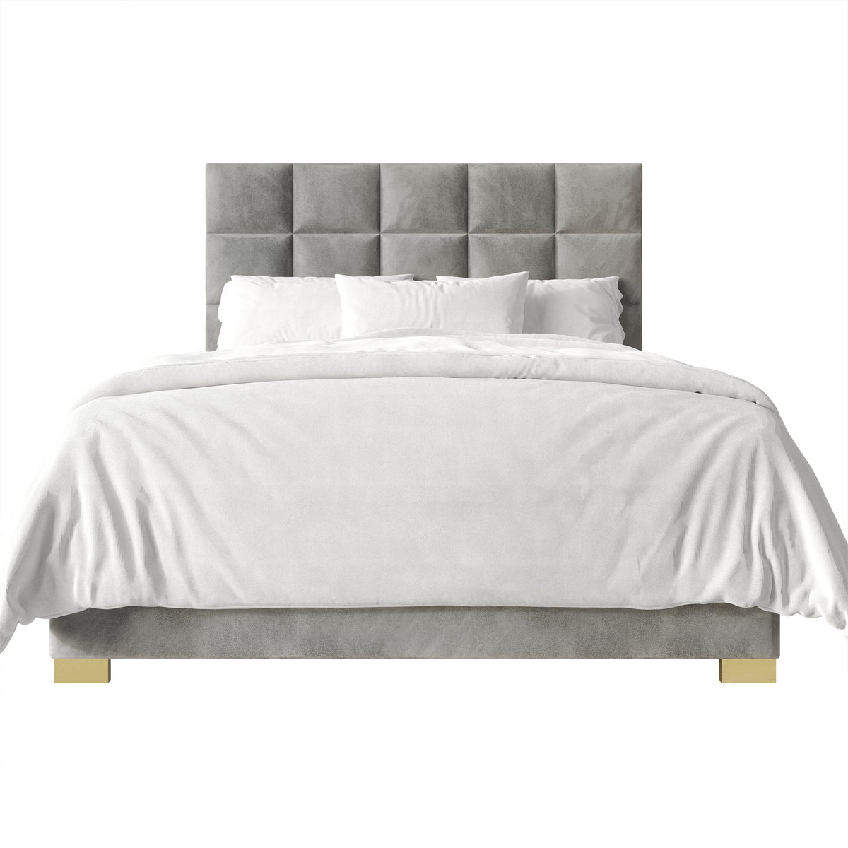 Bentall Modern Velvet Upholstered Bed