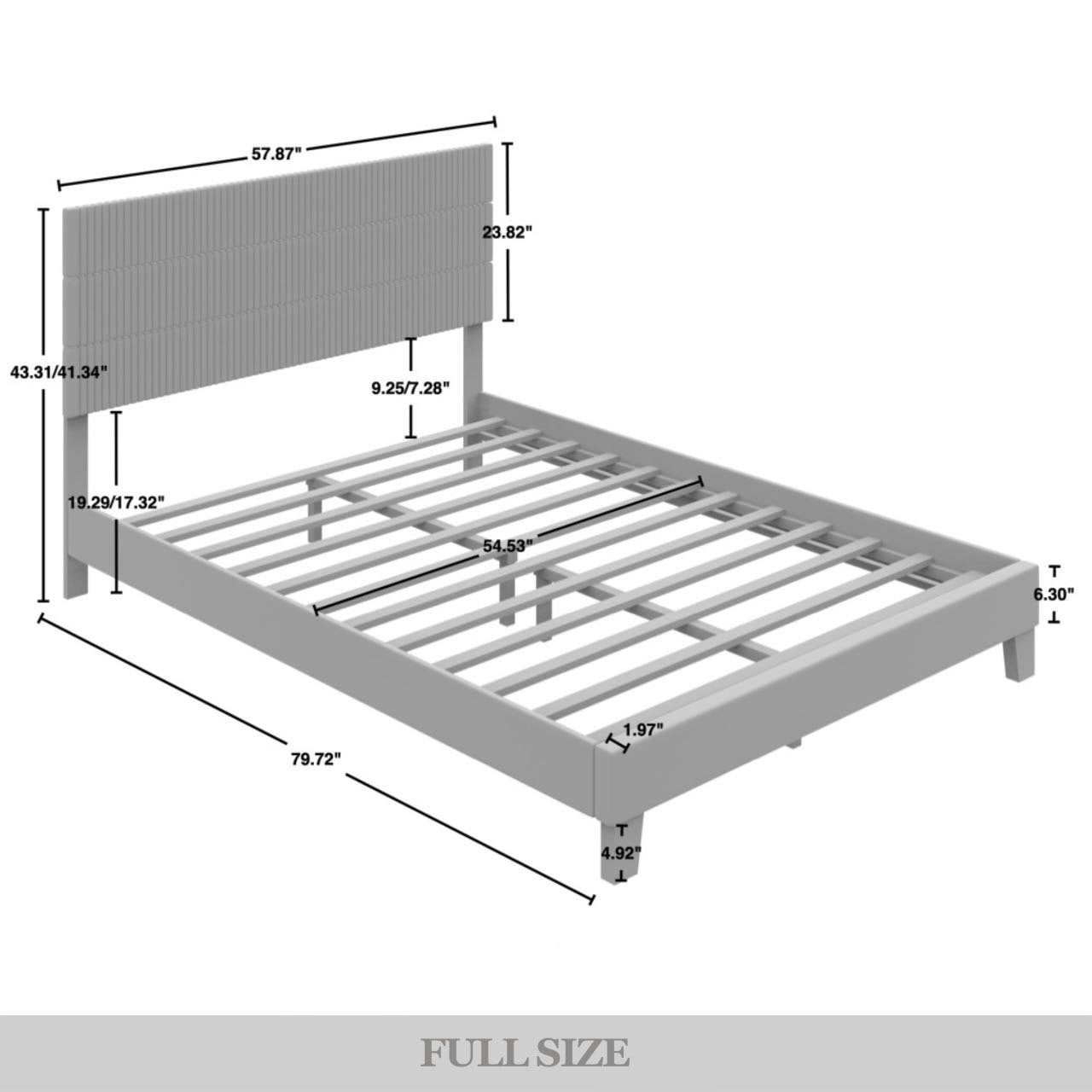 Muehlebach Mid-Century Modern Velvet Platform Bed