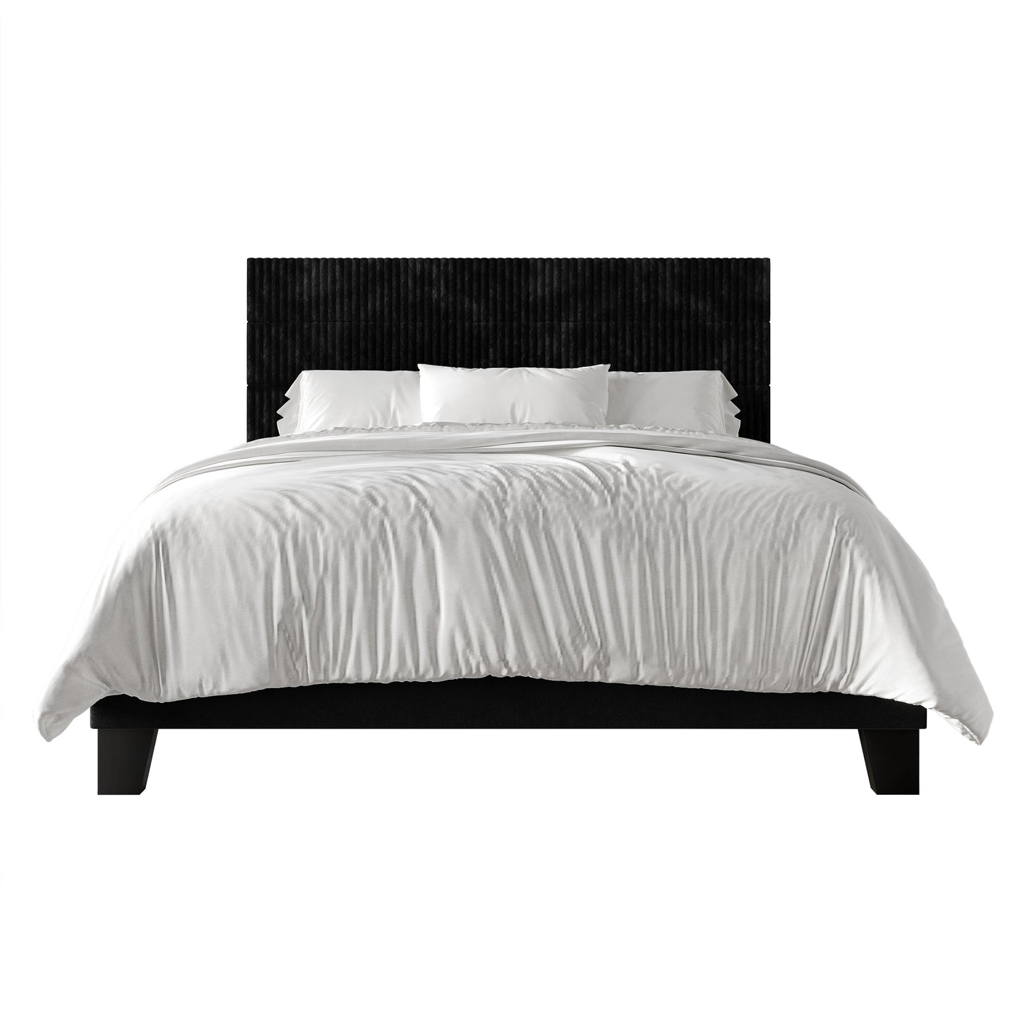 Muehlebach Mid-Century Modern Velvet Platform Bed