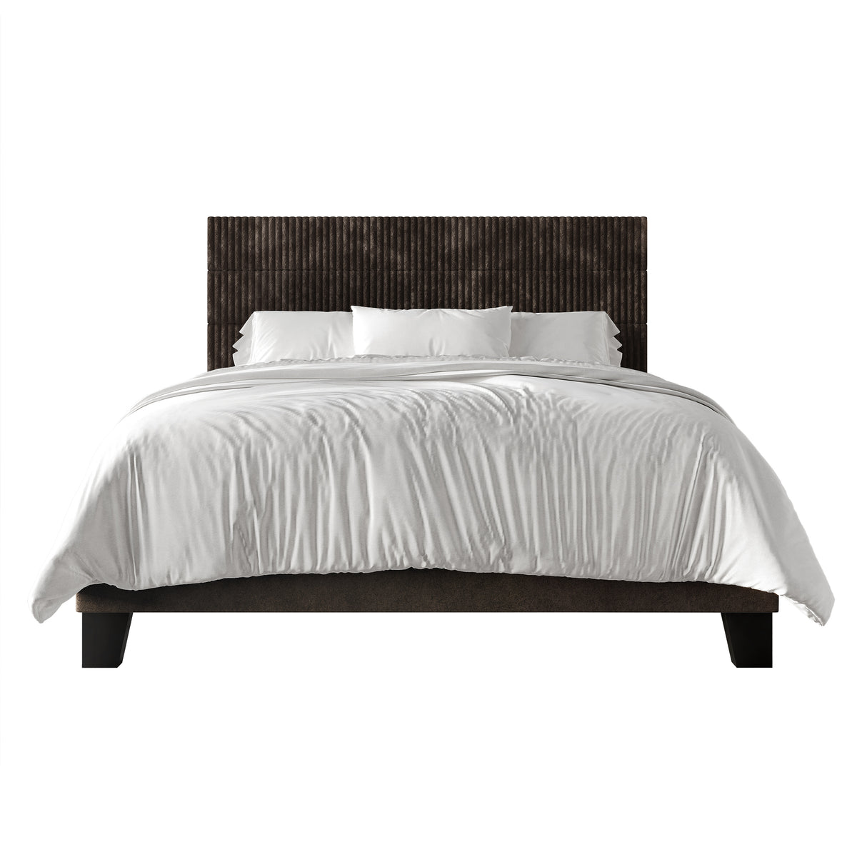 Muehlebach Mid-Century Modern Velvet Platform Bed
