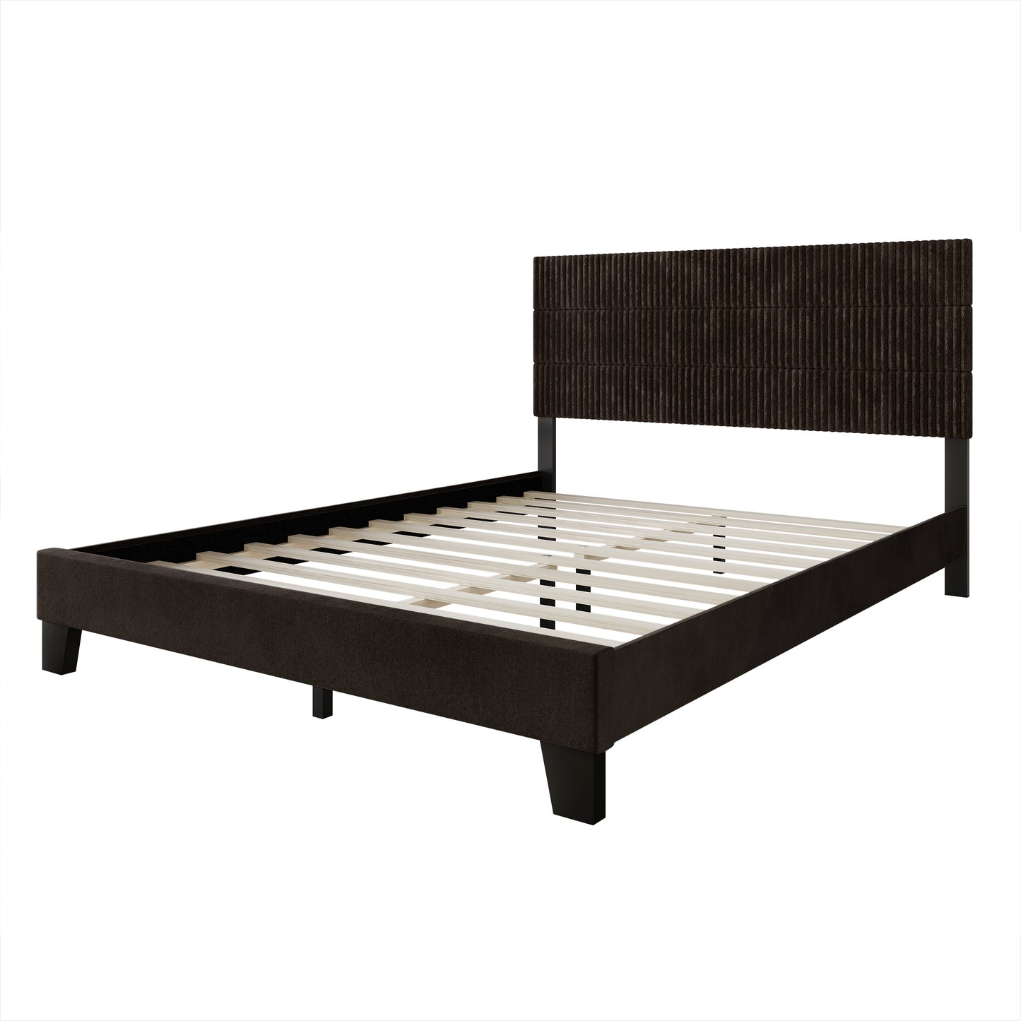 Muehlebach Mid-Century Modern Velvet Platform Bed