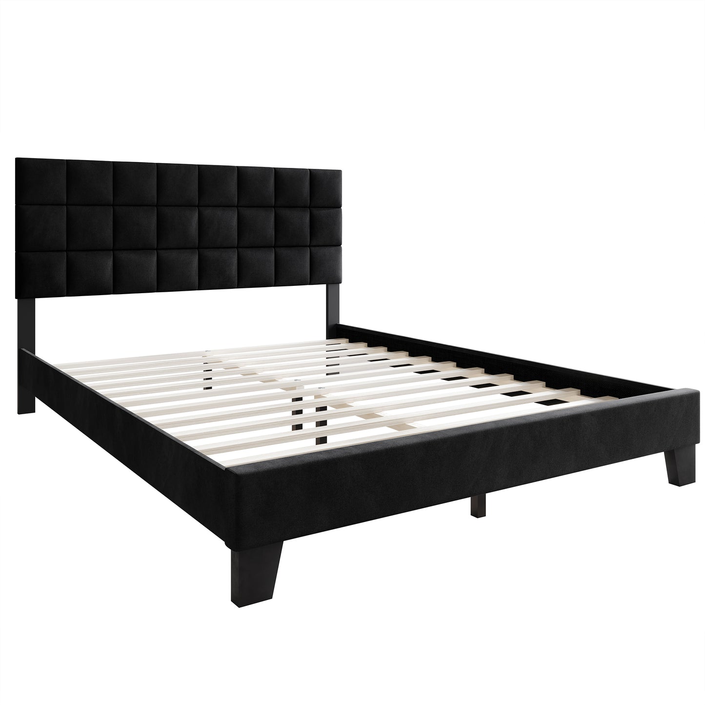 Cheneka Velvet Platform Bed