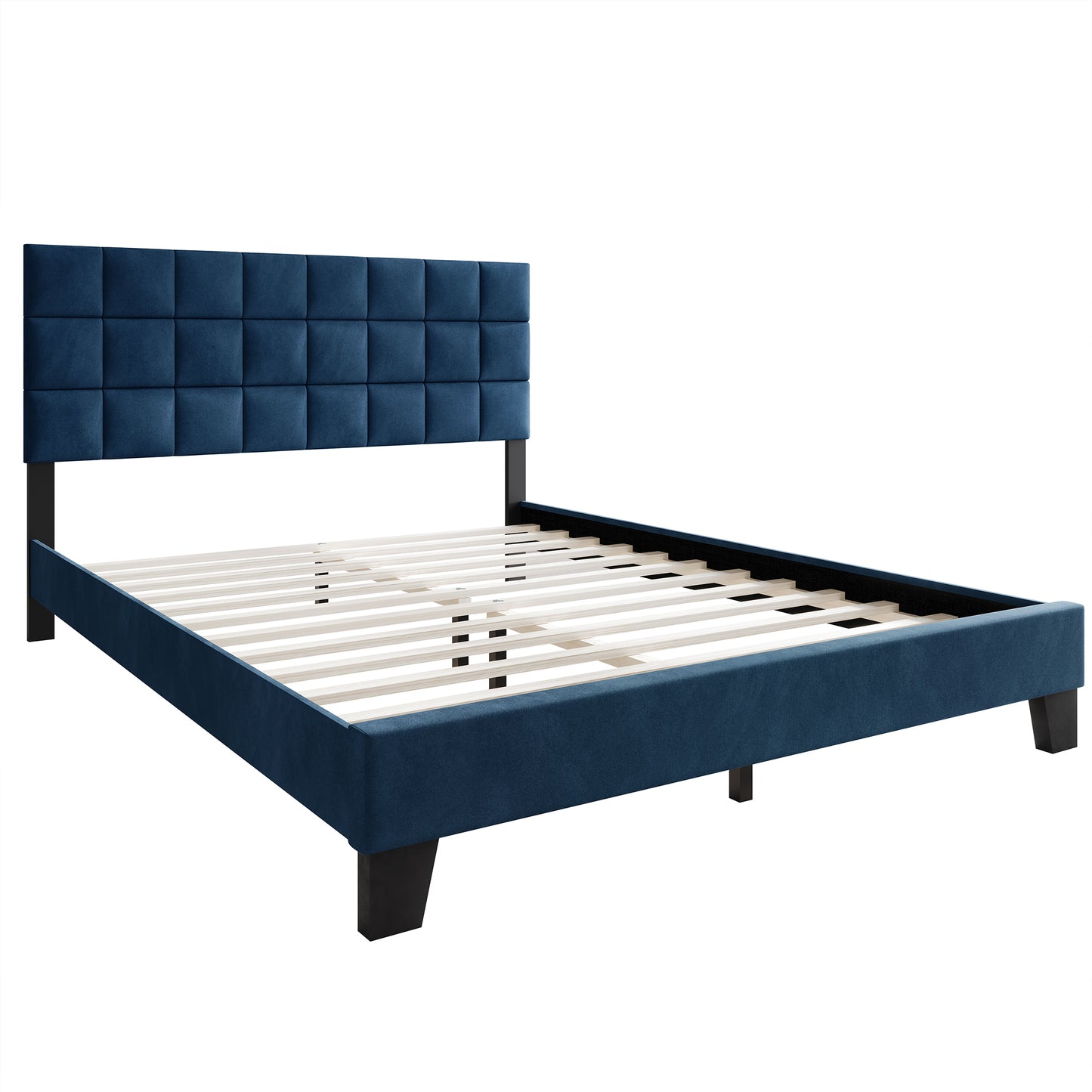 Cheneka Velvet Platform Bed