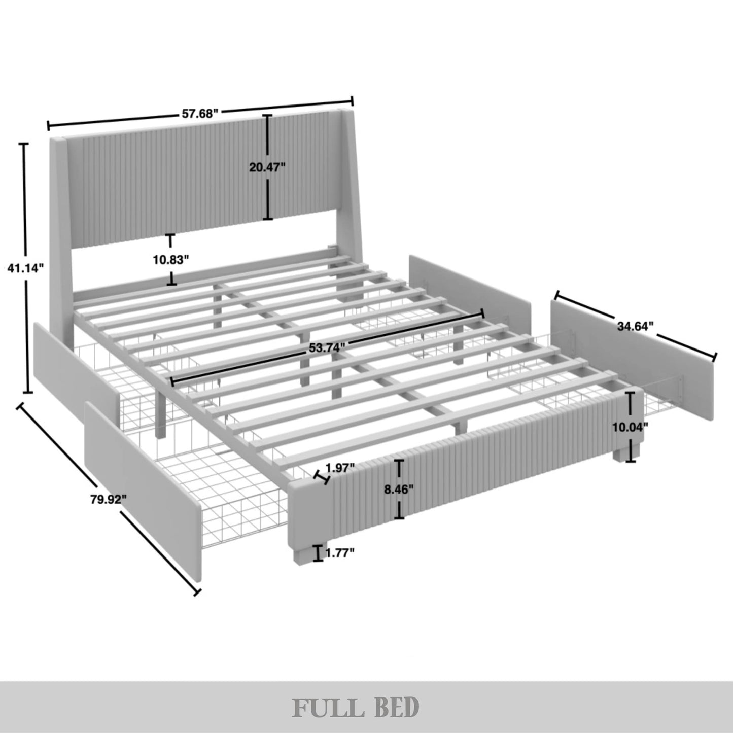 Eliset Corduroy Luxurious Bed