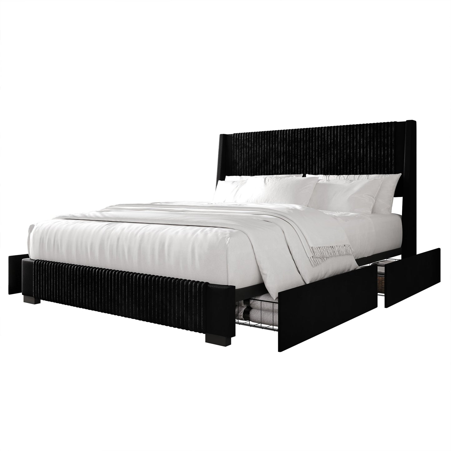 Eliset Corduroy Luxurious Bed