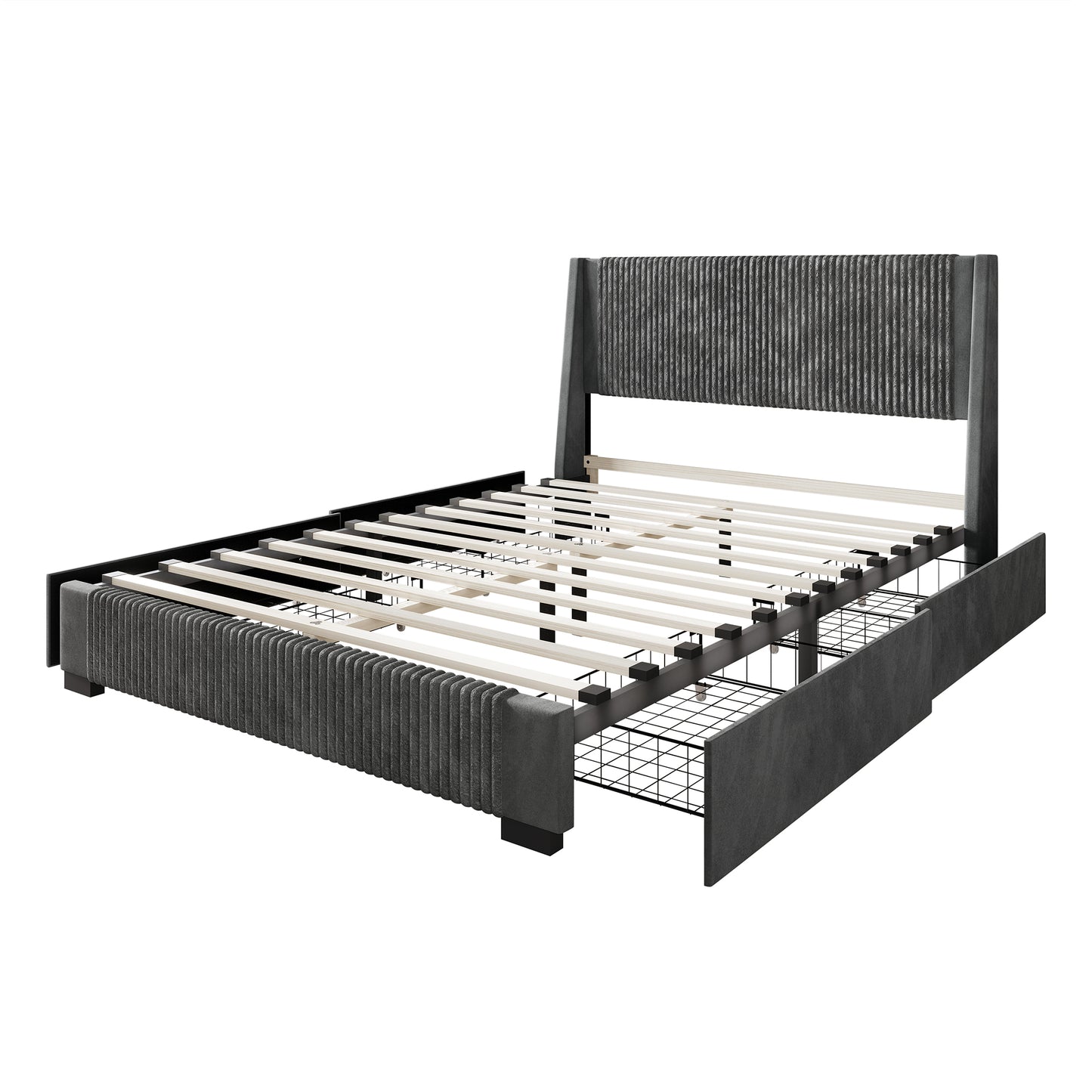Eliset Corduroy Luxurious Bed