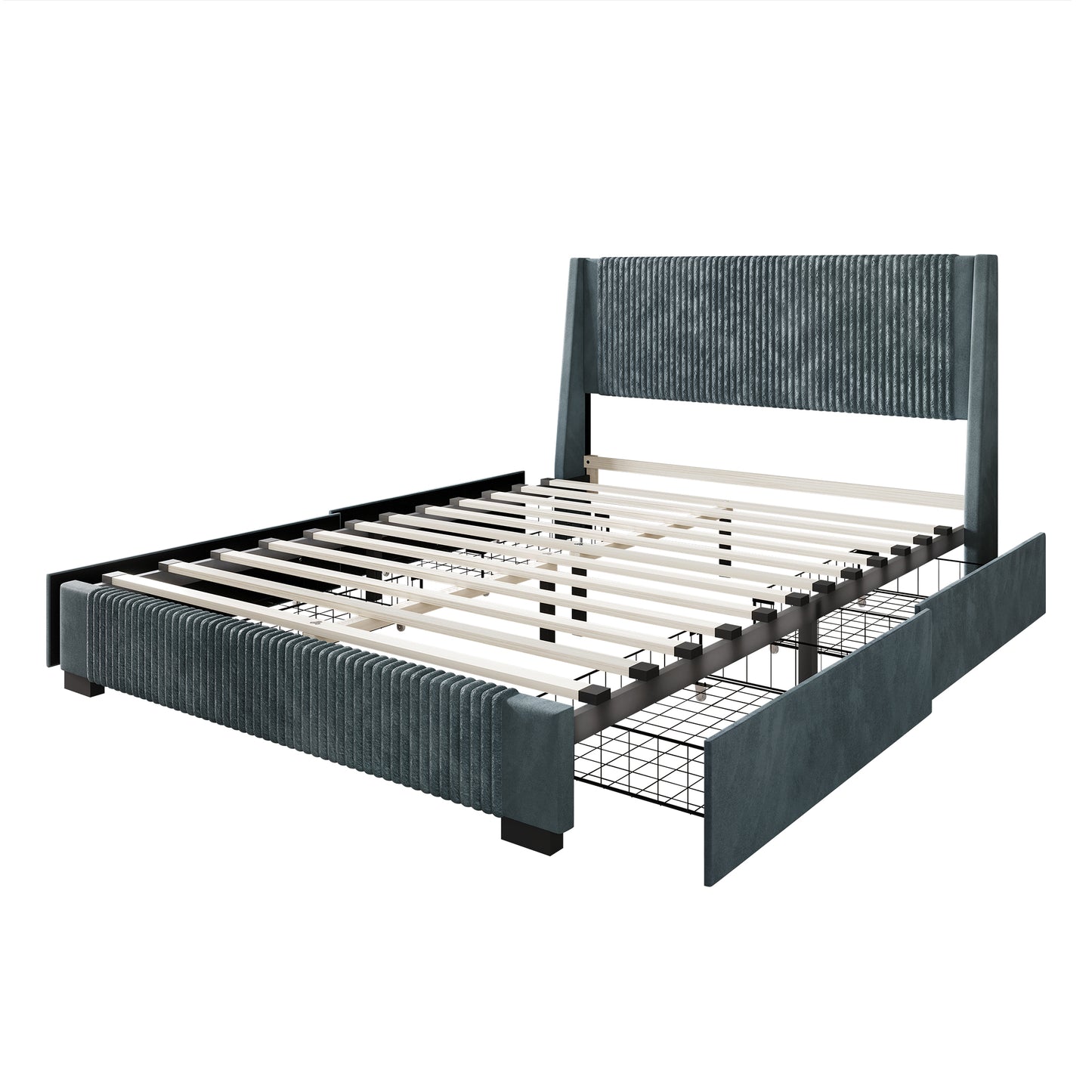 Eliset Corduroy Luxurious Bed