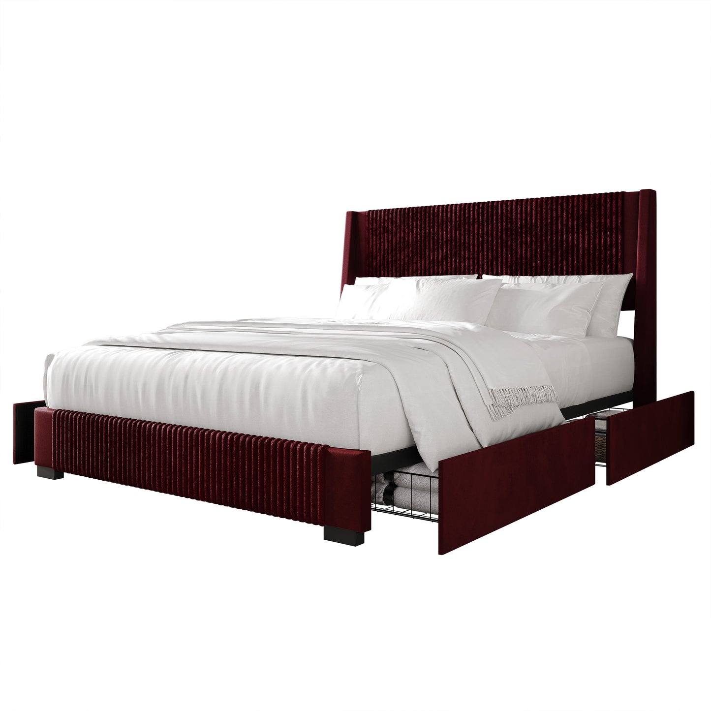 Eliset Corduroy Luxurious Bed