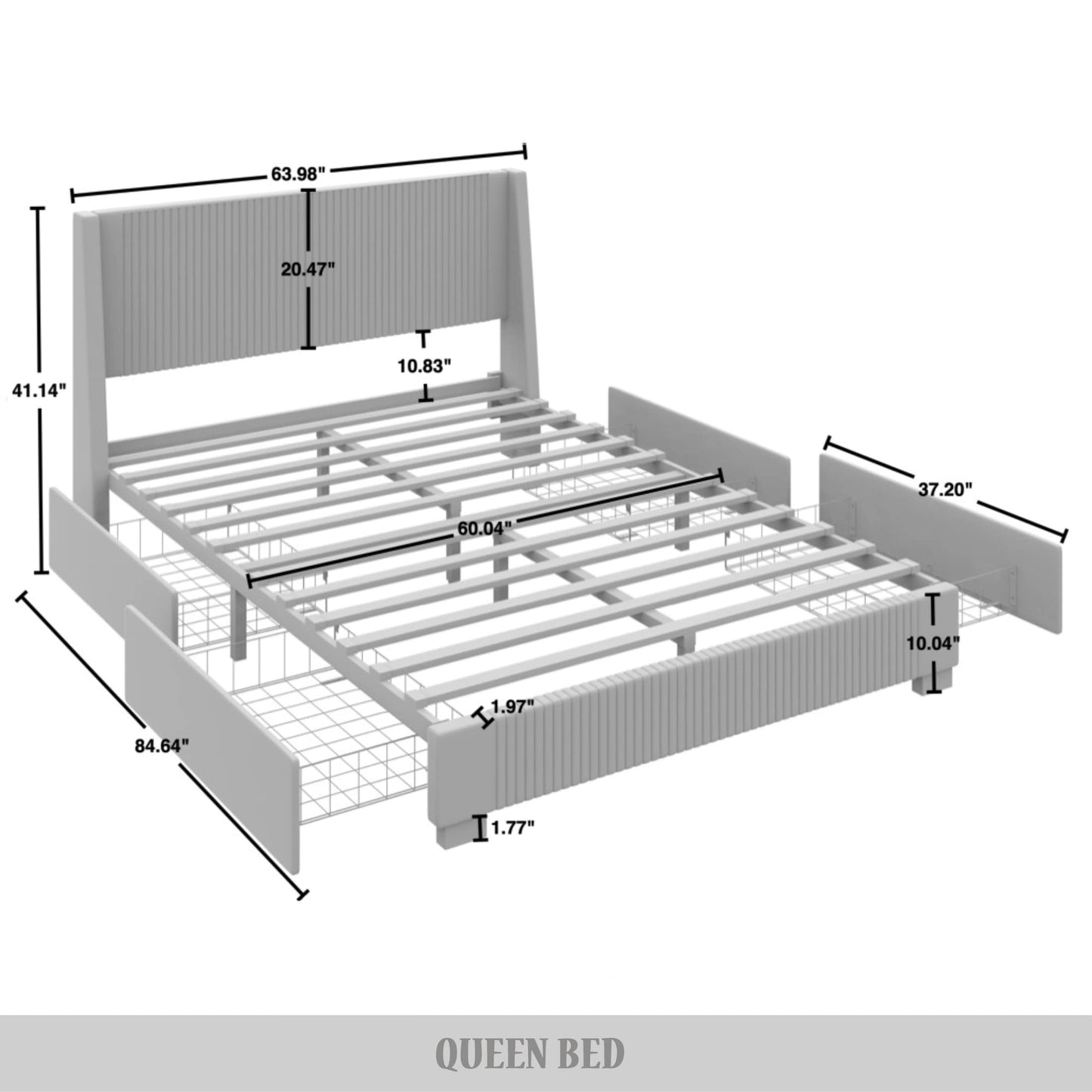 Eliset Corduroy Luxurious Bed