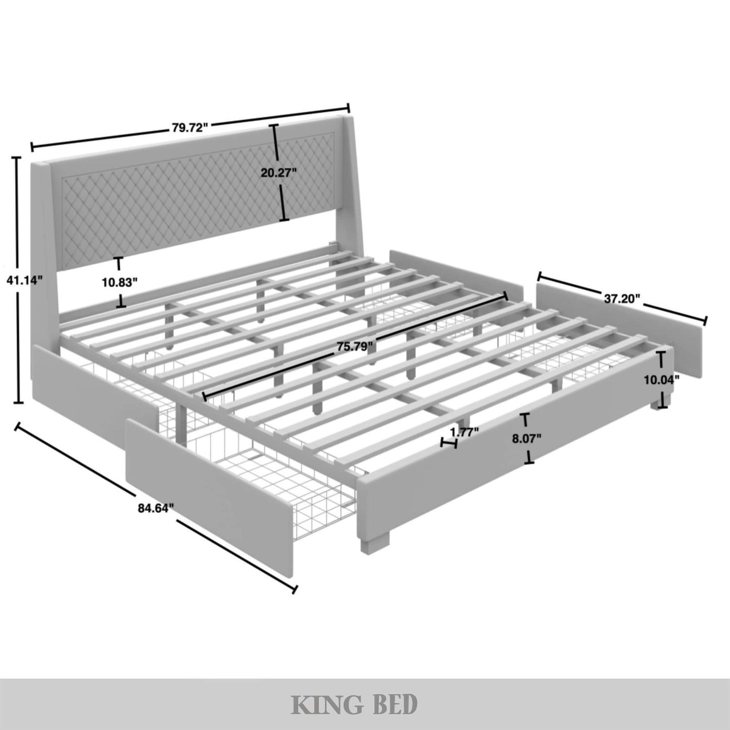 Huckins Velvet Luxurious Bed