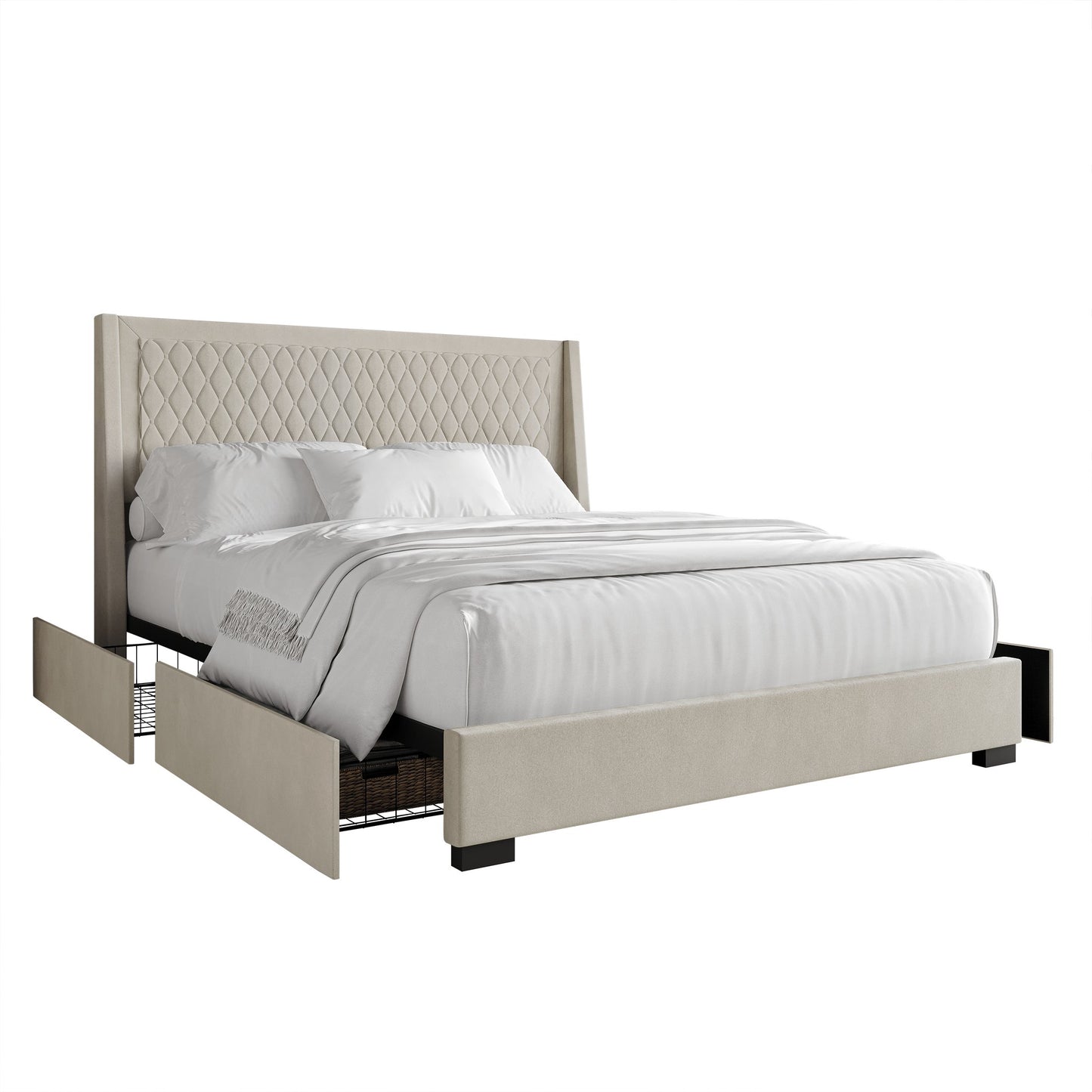 Huckins Velvet Luxurious Bed