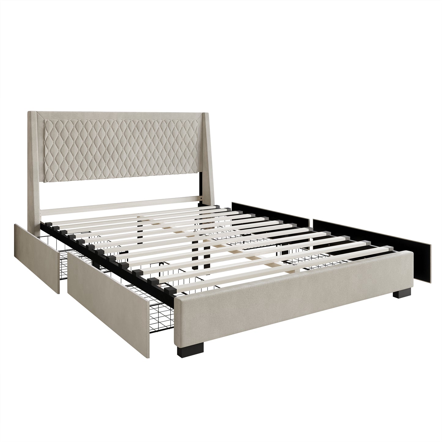 Huckins Velvet Luxurious Bed