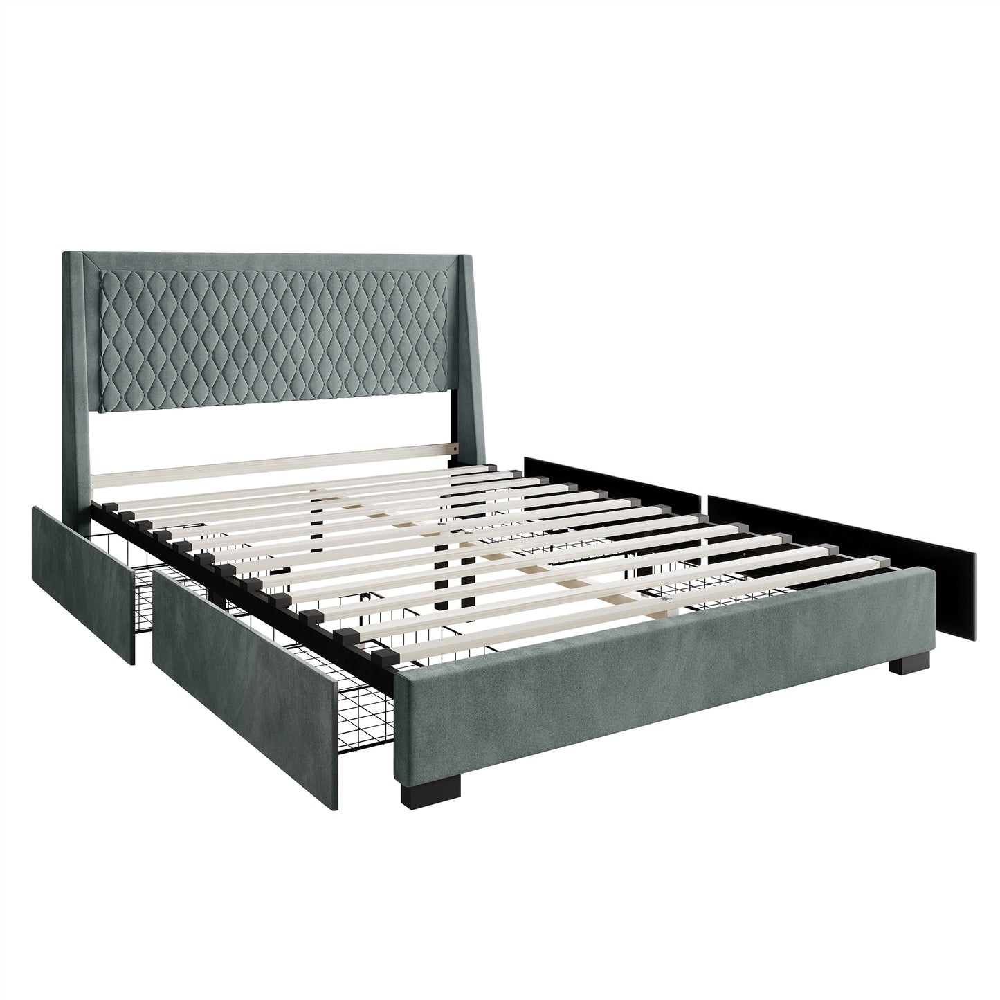 Huckins Velvet Luxurious Bed