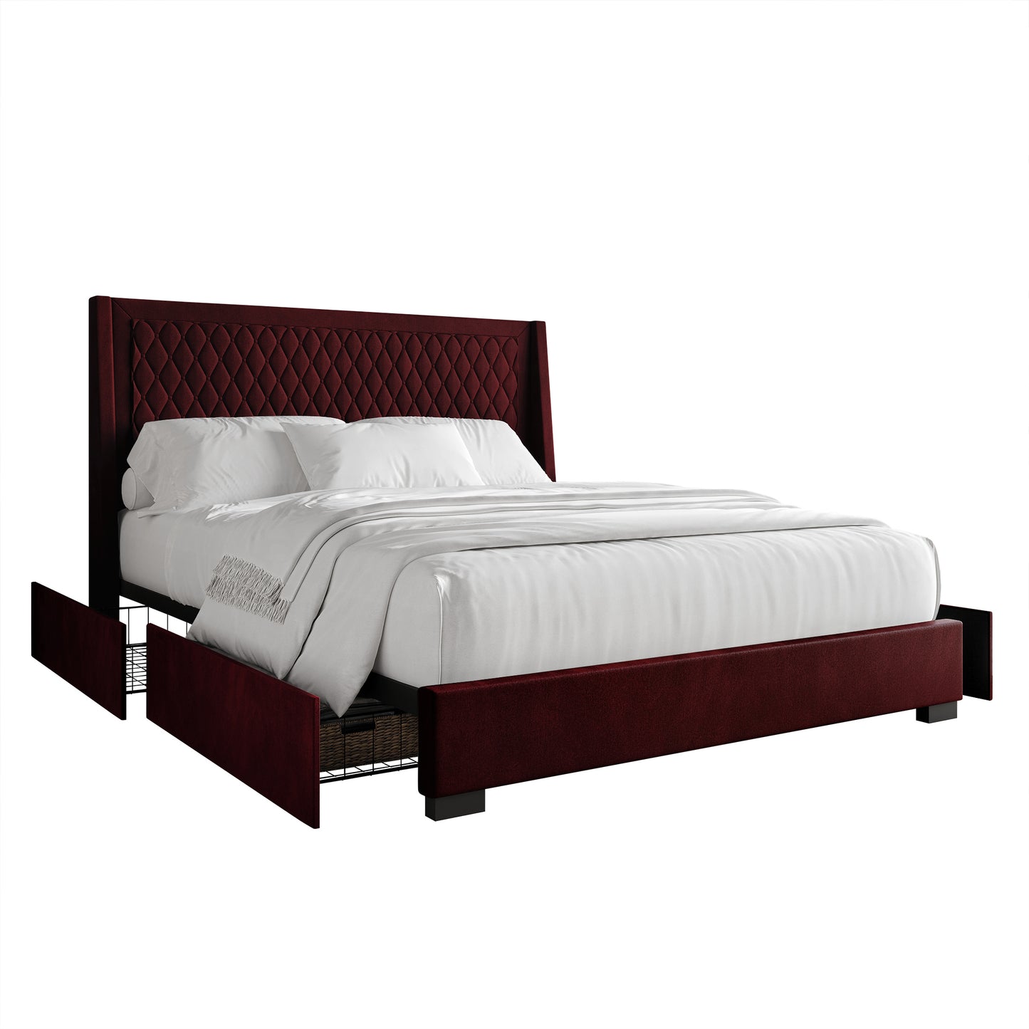 Huckins Velvet Luxurious Bed