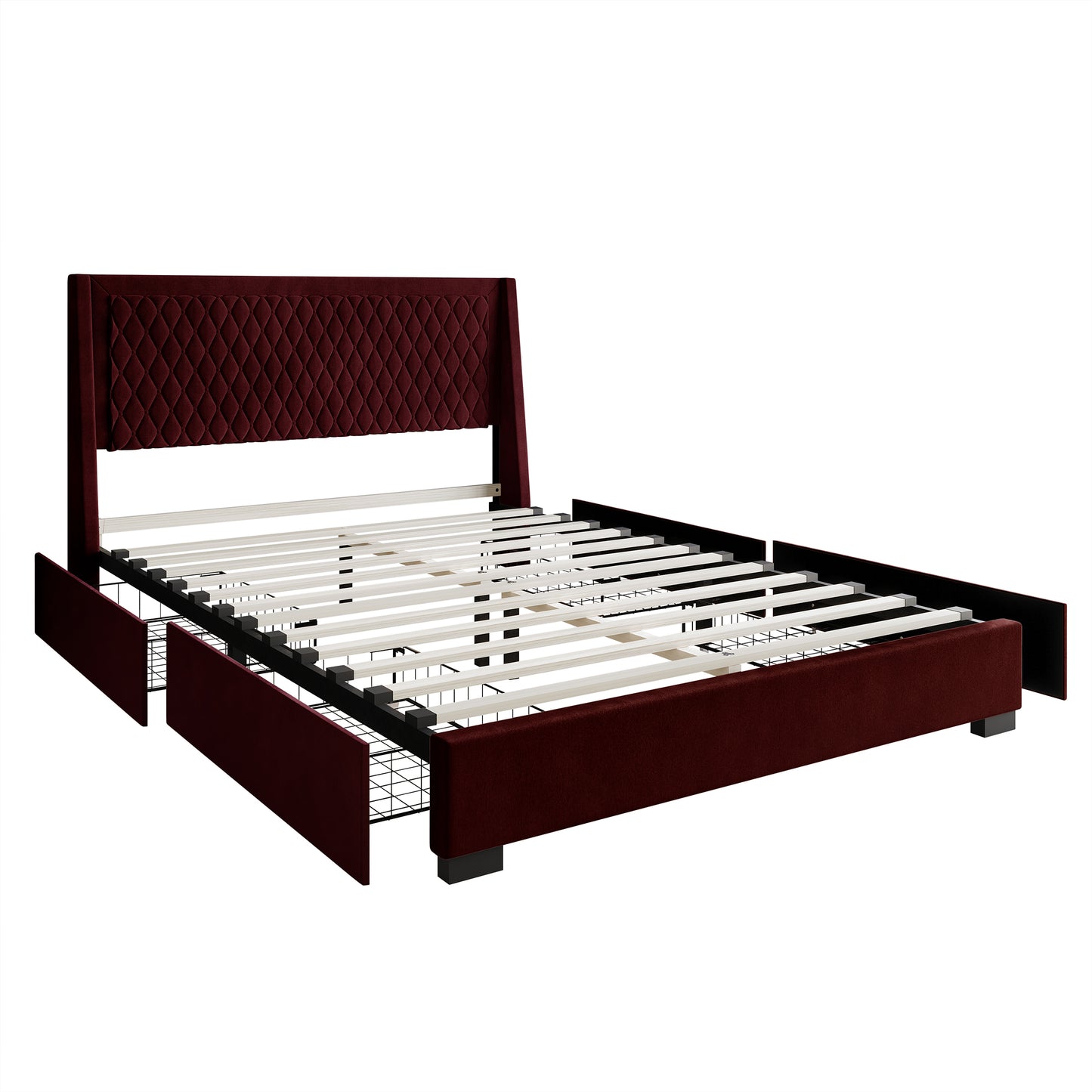 Huckins Velvet Luxurious Bed
