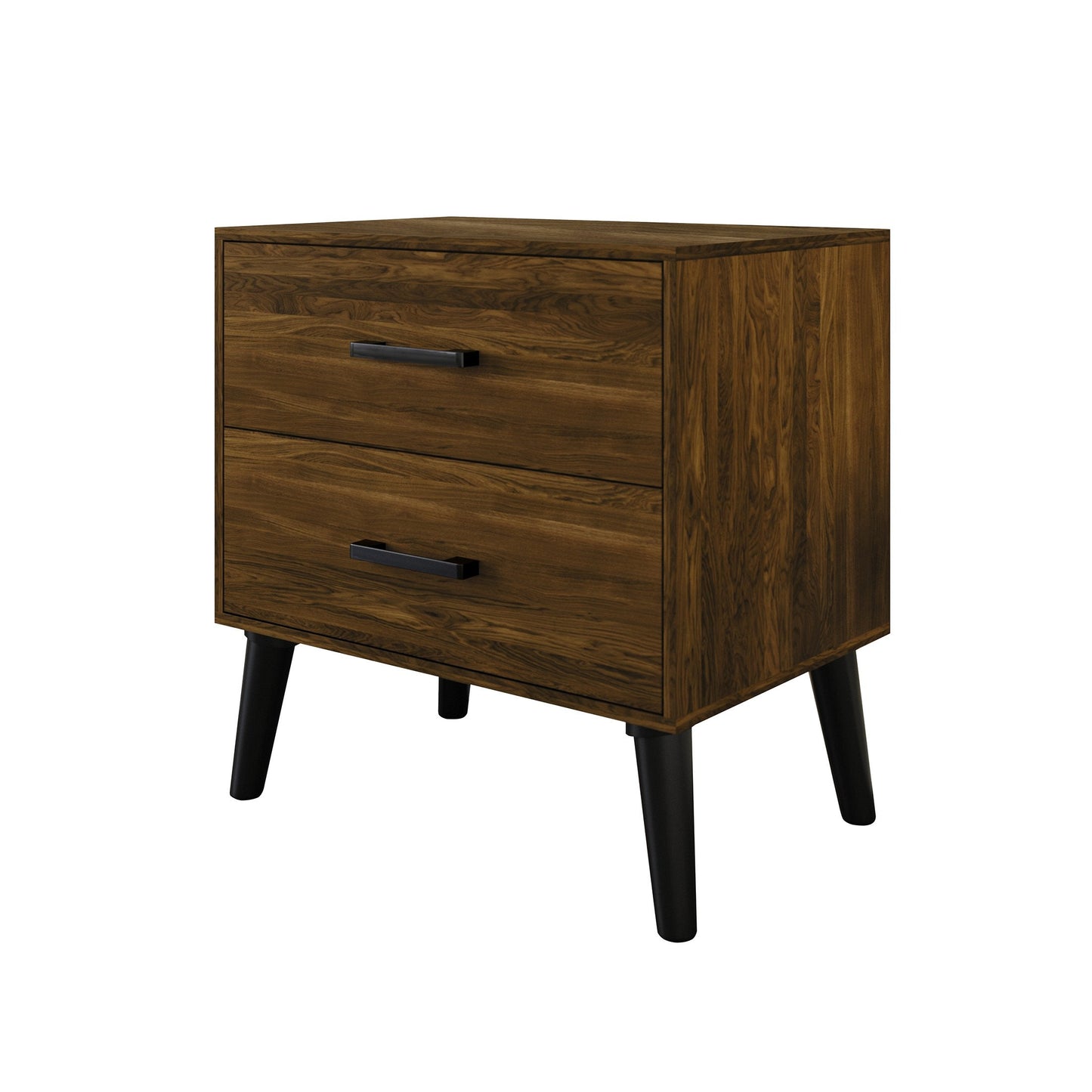Jeweldine Style 2-Drawers Wooden Nightstand