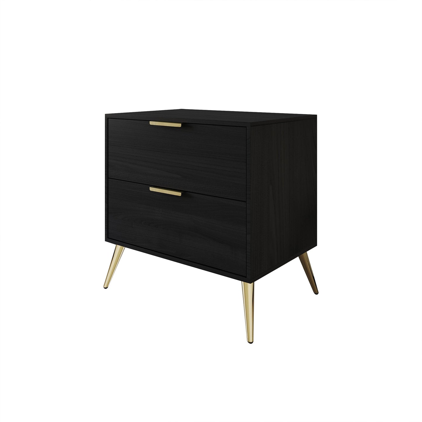 Rafiat 2-Drawers Wooden Nightstand