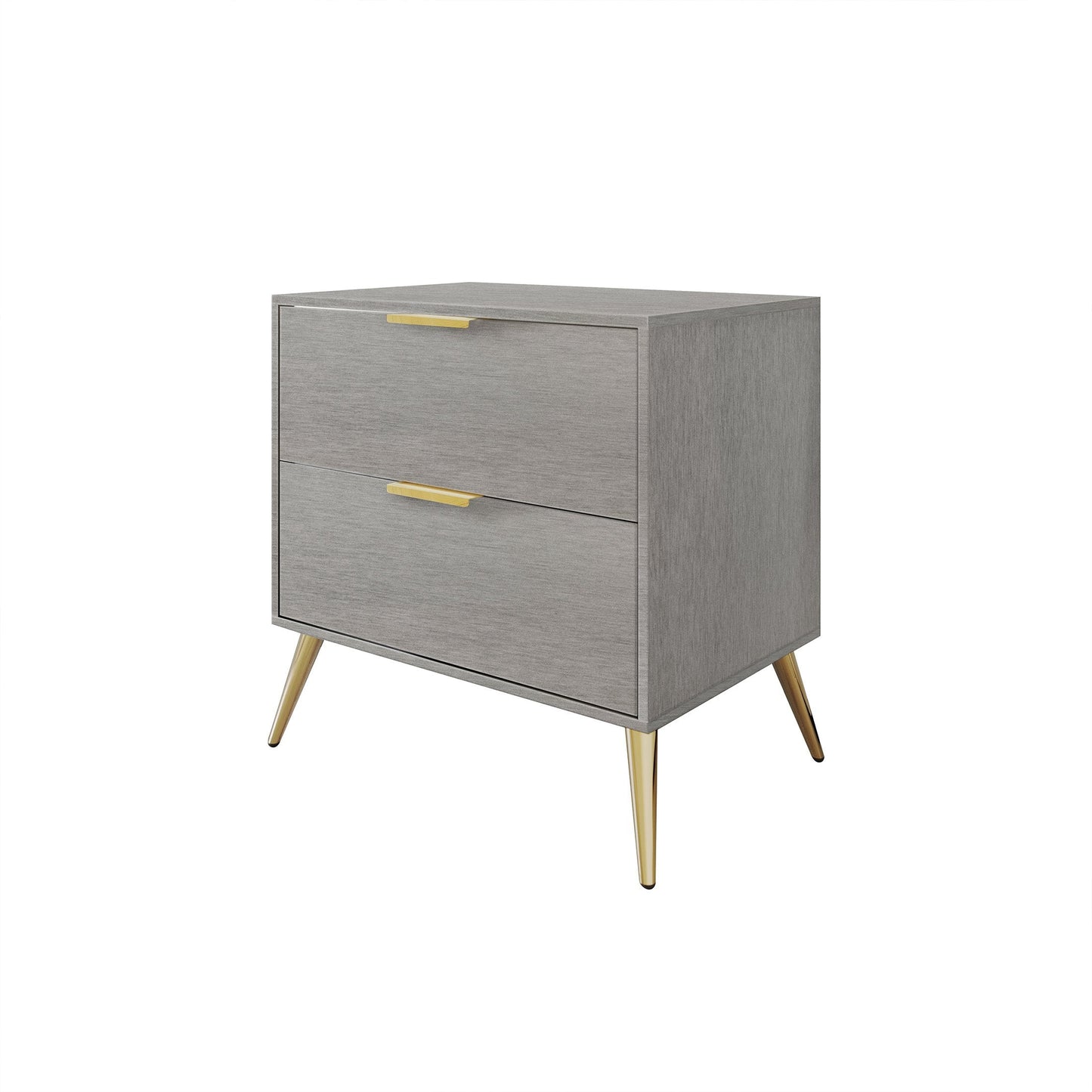 Rafiat 2-Drawers Wooden Nightstand