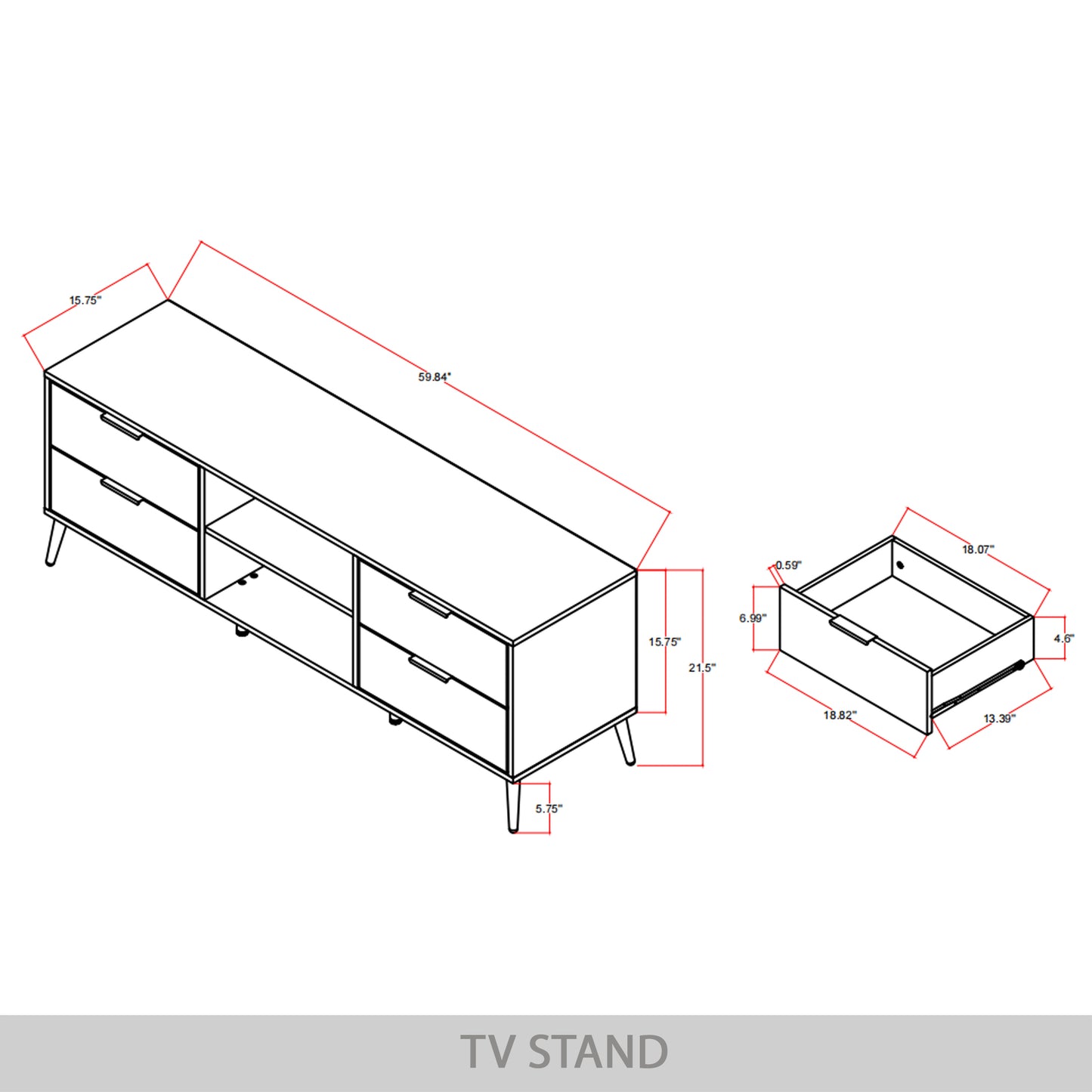 Rafiat TV Stand Console