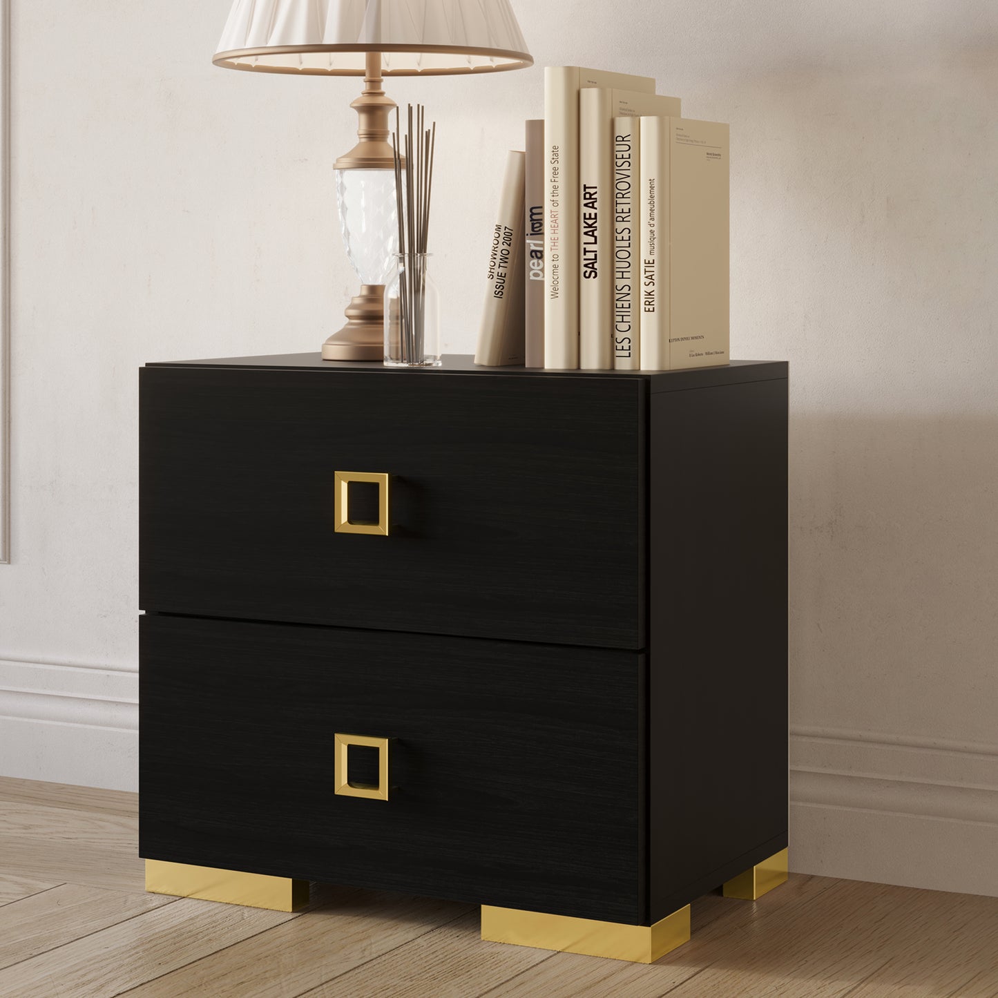 Matsuko Modern 2-Drawers Nightstand