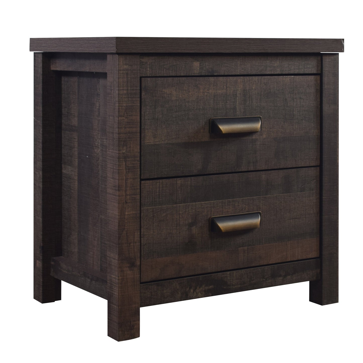 Niglaes Classic 2-Drawers Wooden Nightstand