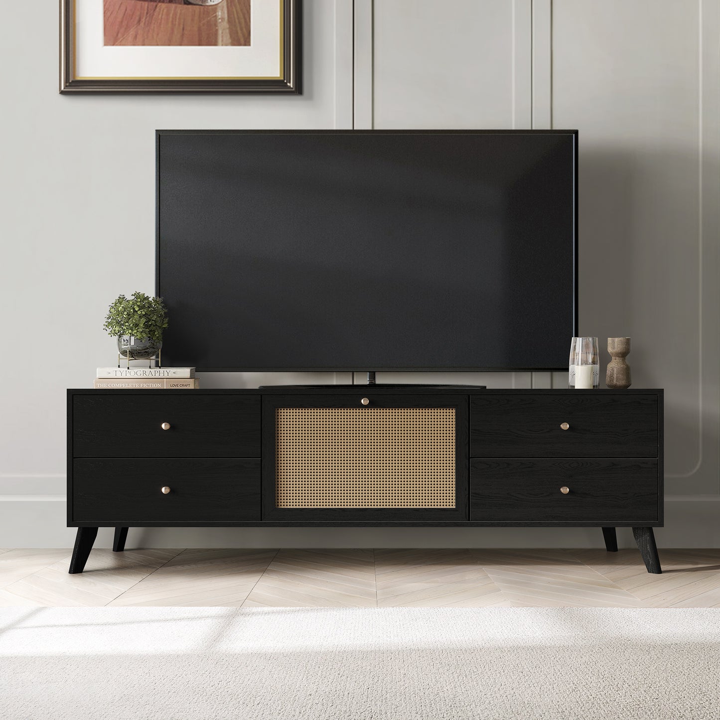 Porston Mid-Century Modern TV Stand Console
