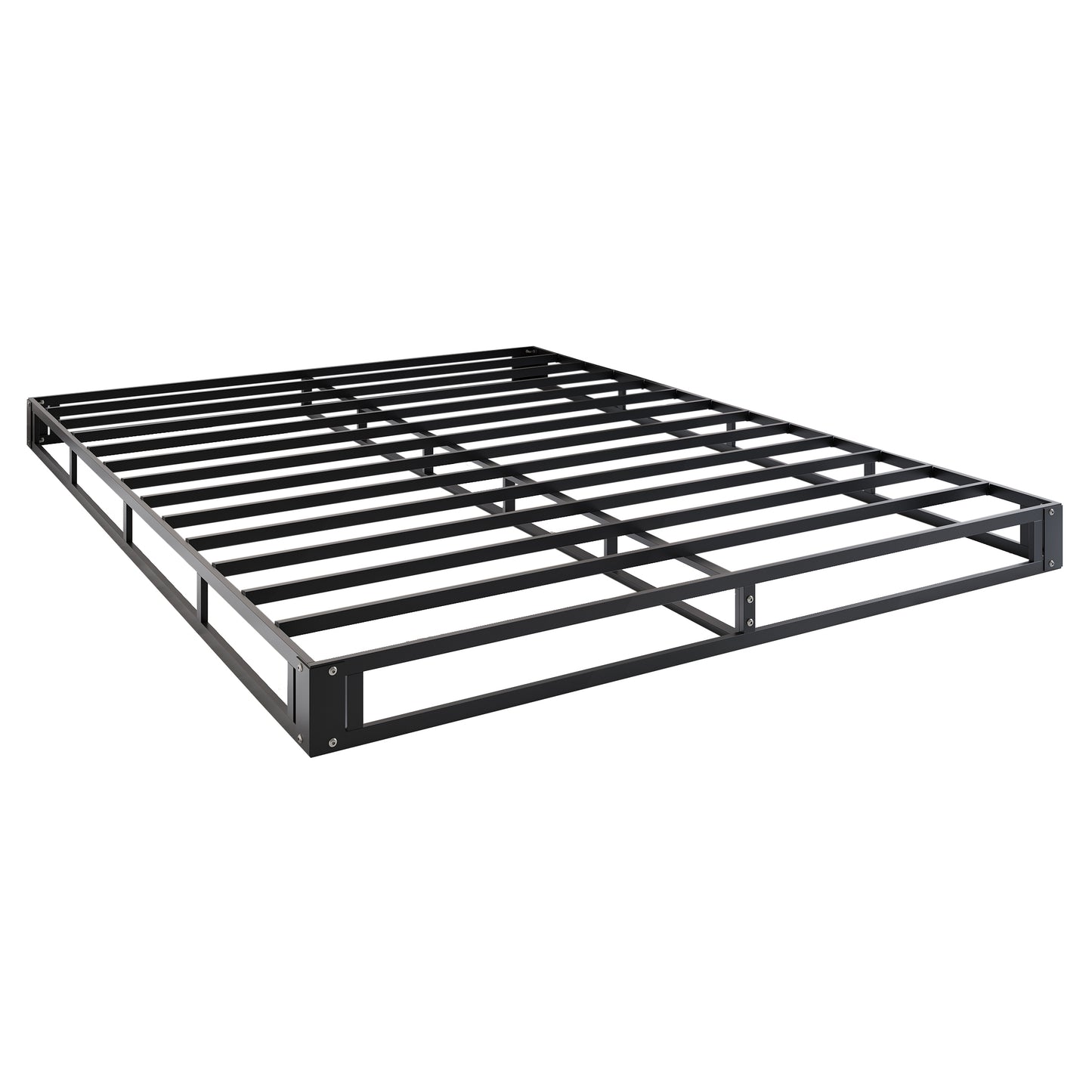 Aroon 5-Inch Metal Box Spring with Black Linen Cover