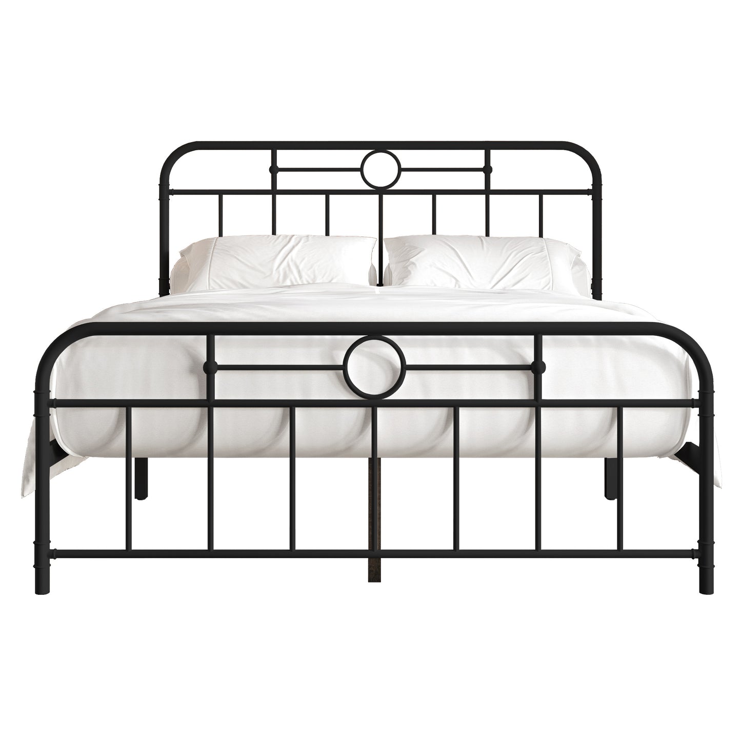 Avier Curved Edge Metal Platform Bed