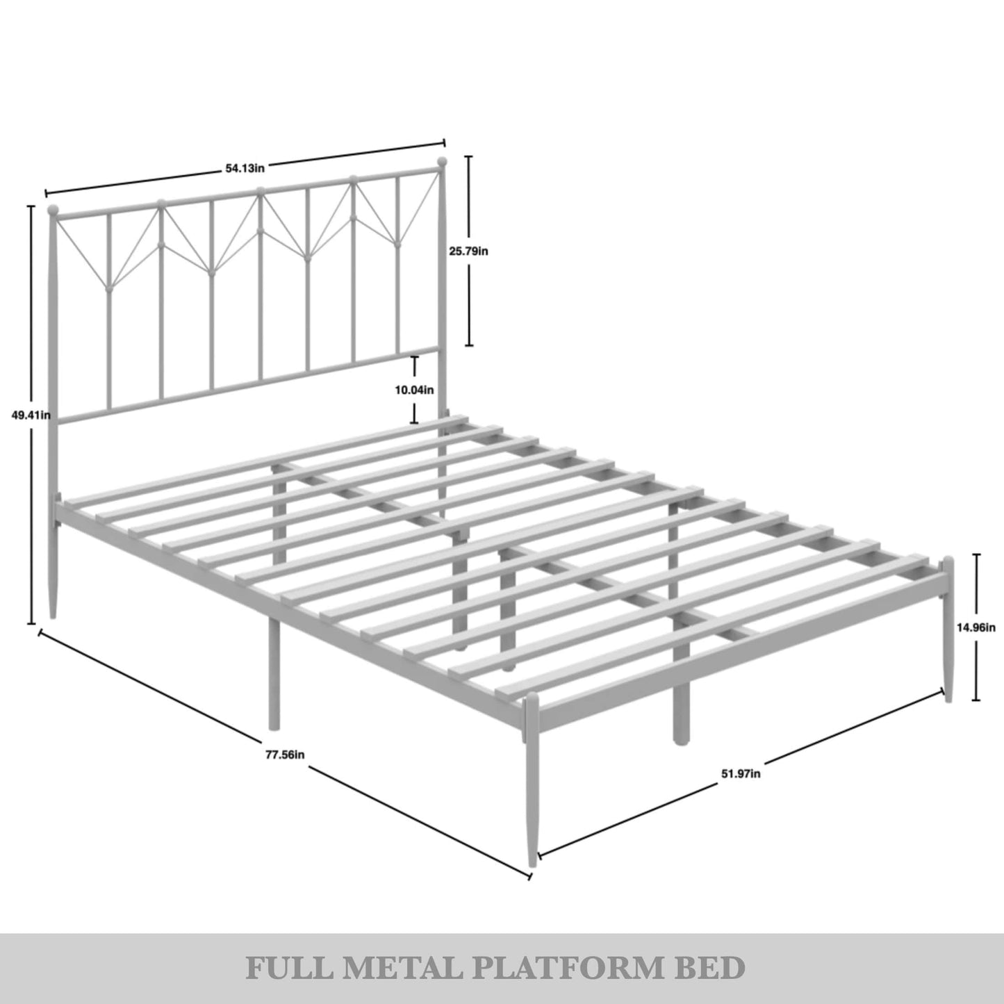 Kricia Metal Platform Bed