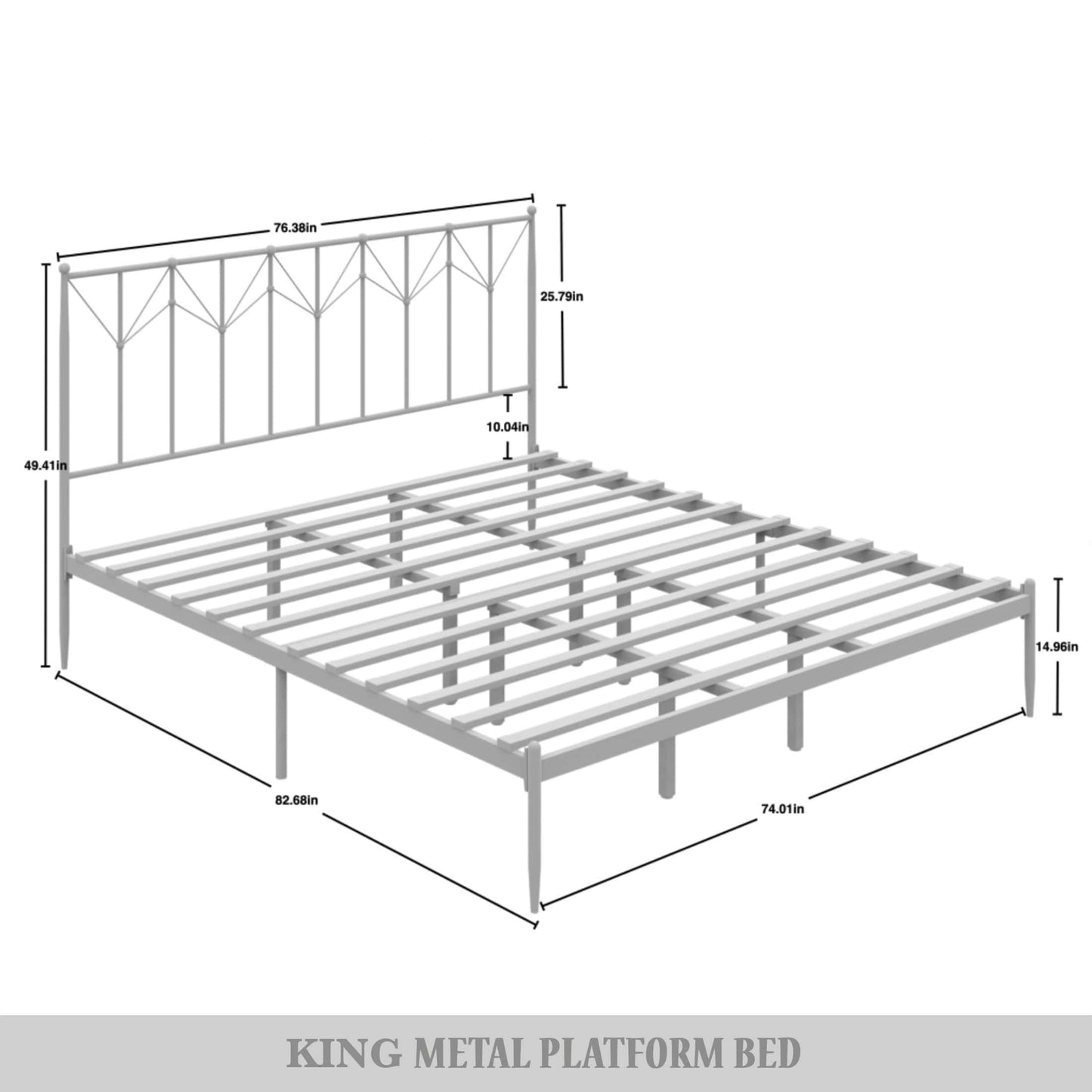 Kricia Metal Platform Bed