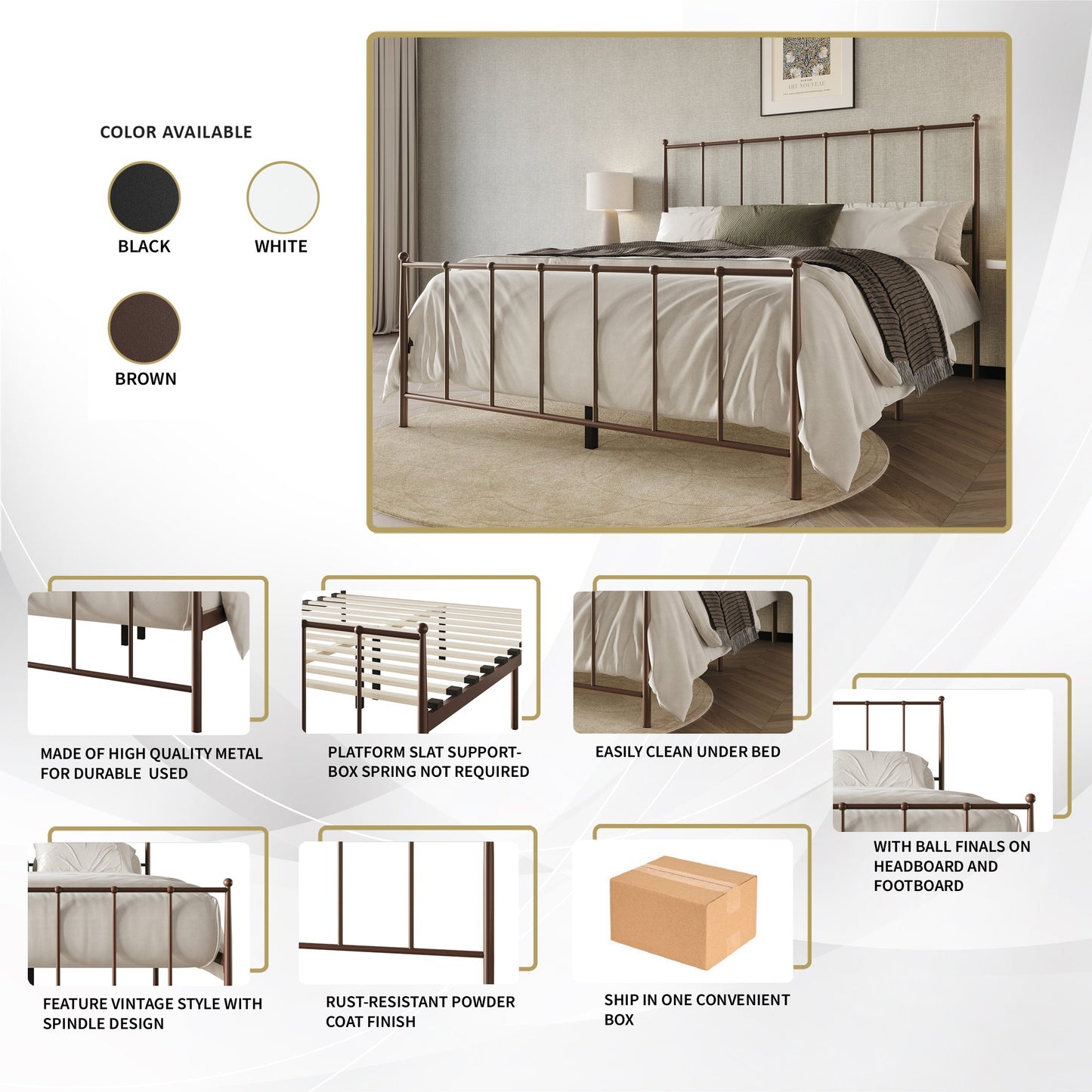 Makaelyn Timeless Metal Platform Bed