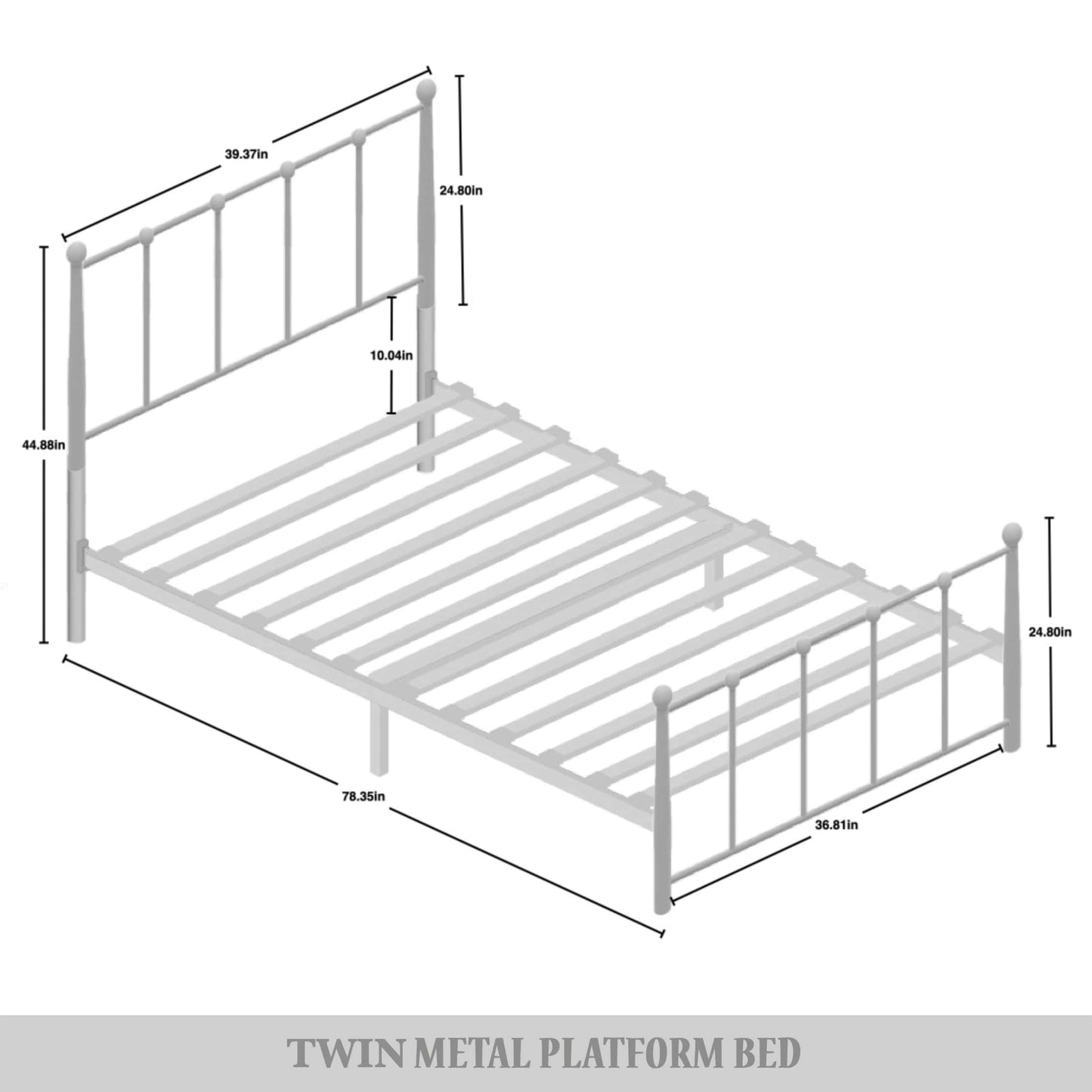 Makaelyn Timeless Metal Platform Bed