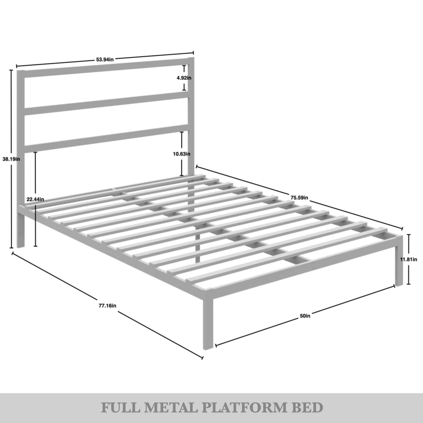 Deareon Classic Metal Platform Bed