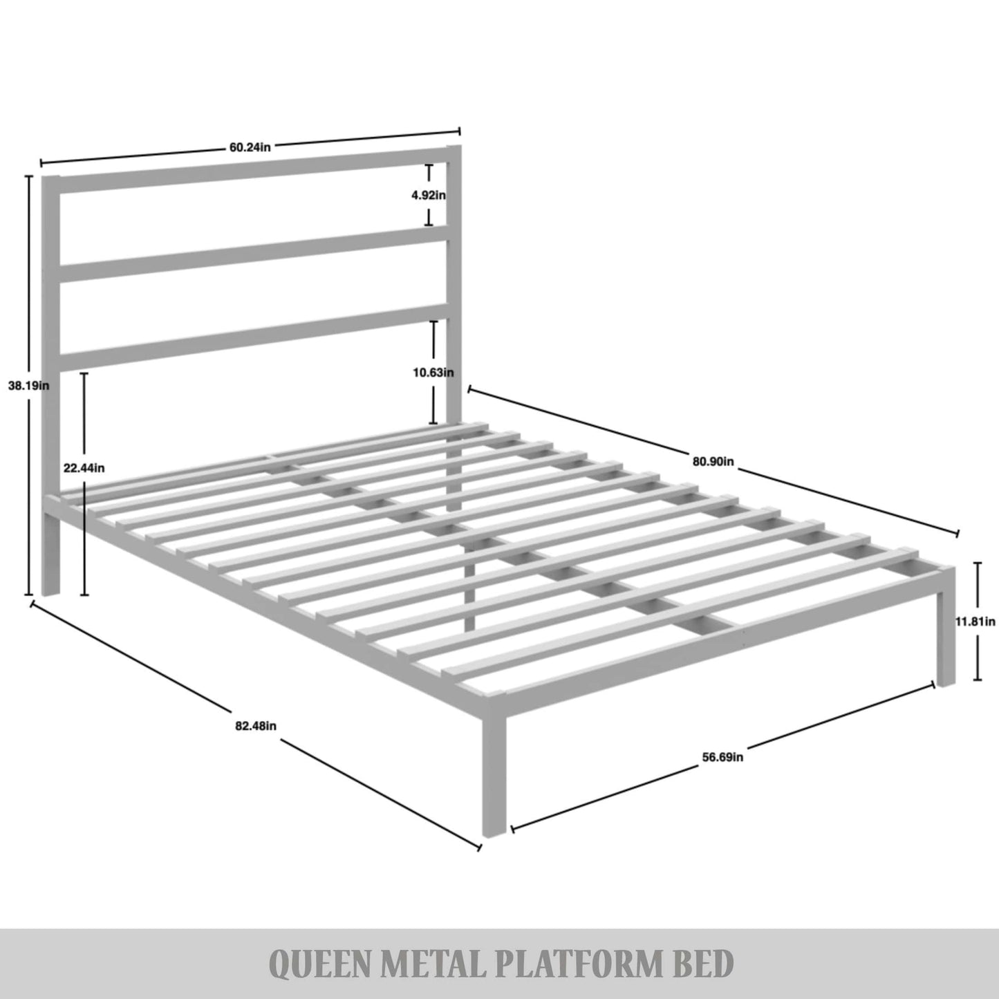 Deareon Classic Metal Platform Bed