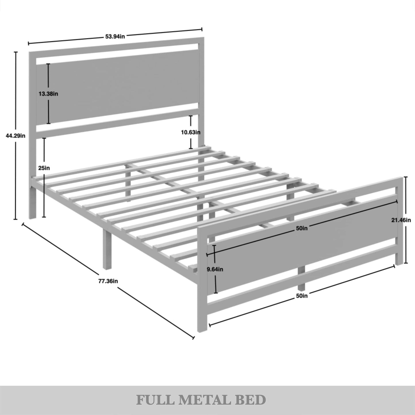 Vicent Metal Platform Bed