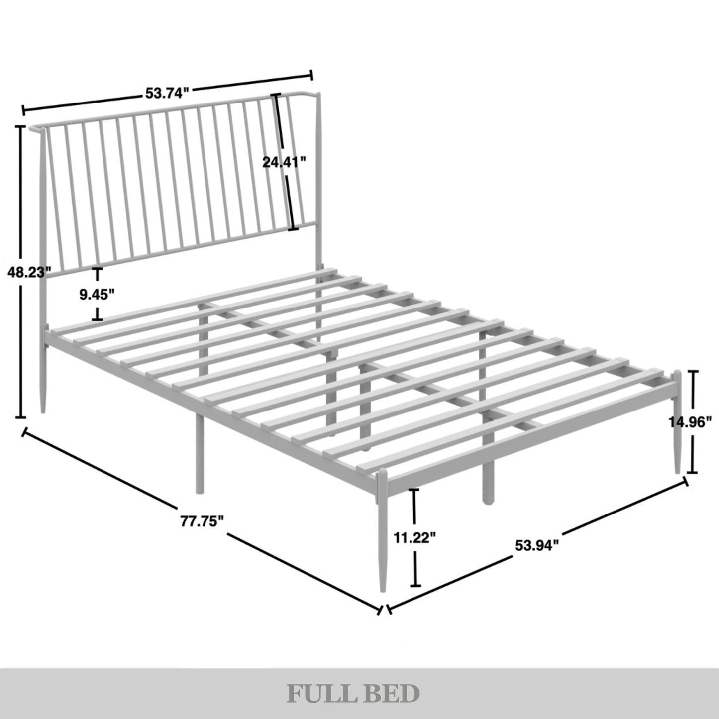Rashae Metal Platform Bed
