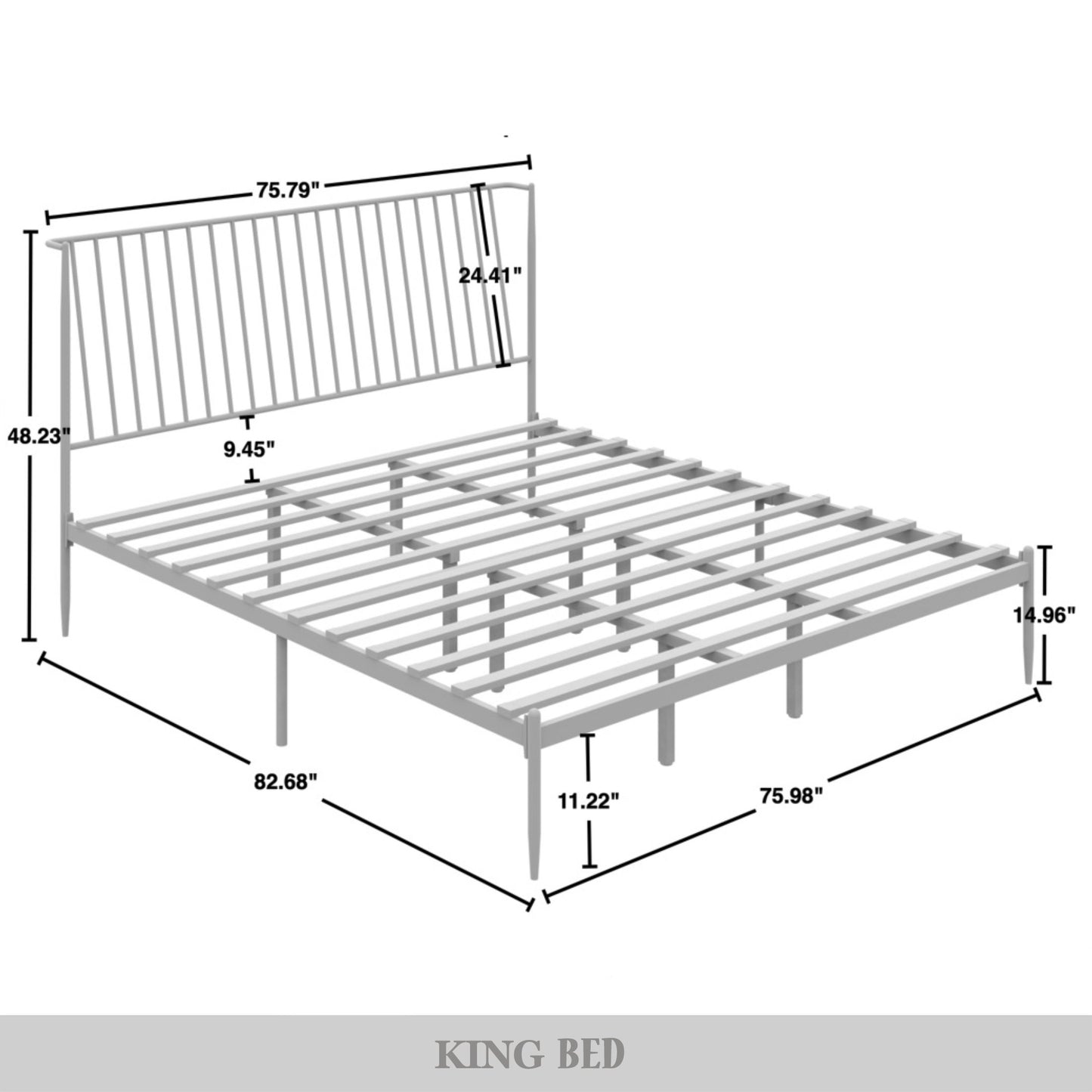 Rashae Metal Platform Bed