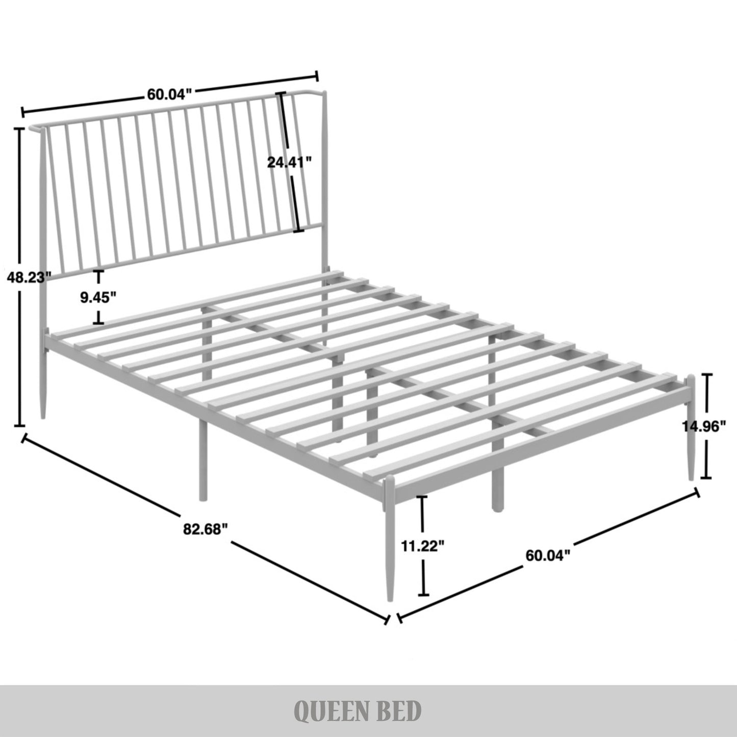 Rashae Metal Platform Bed