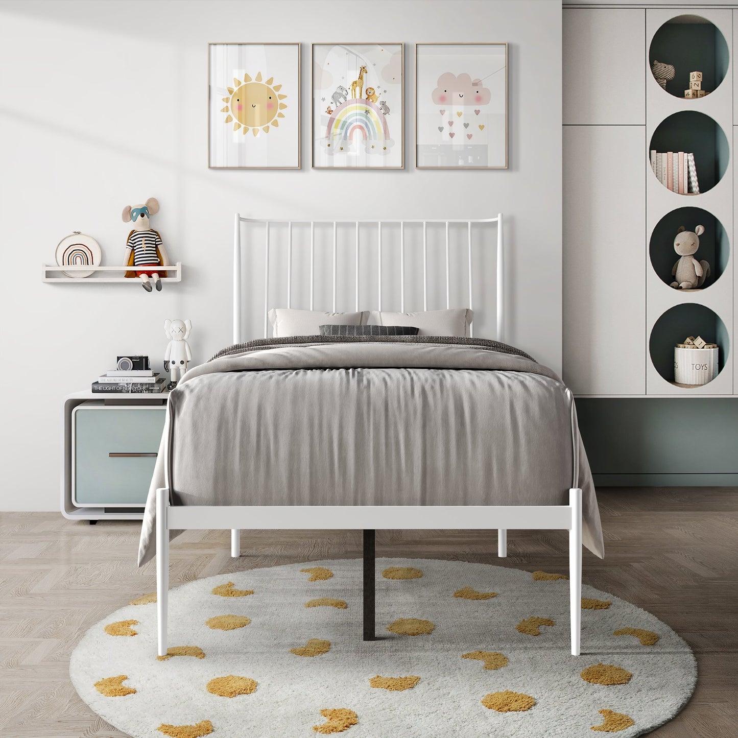 Rashae Metal Platform Bed