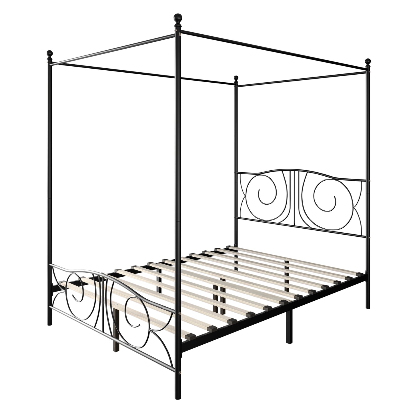 Zaniyha Metal Canopy Bed