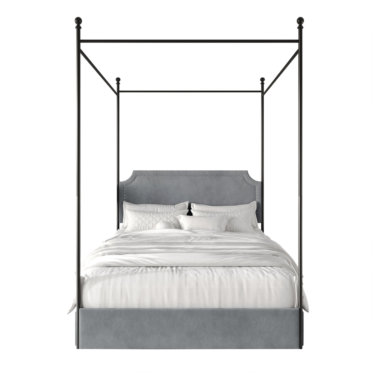 Laurien Chic Metal Canopy Bed