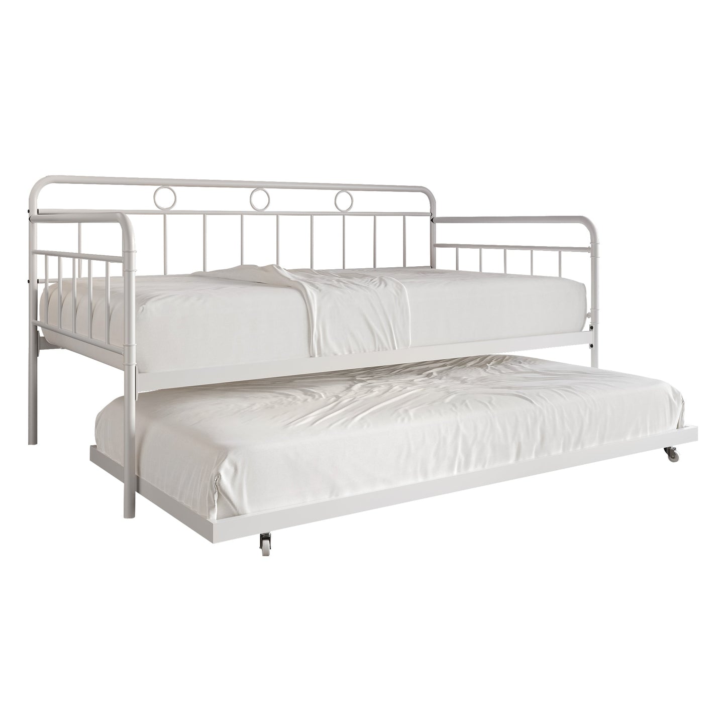 Kaniece Curved Edge Metal Twin Daybed with Trundle