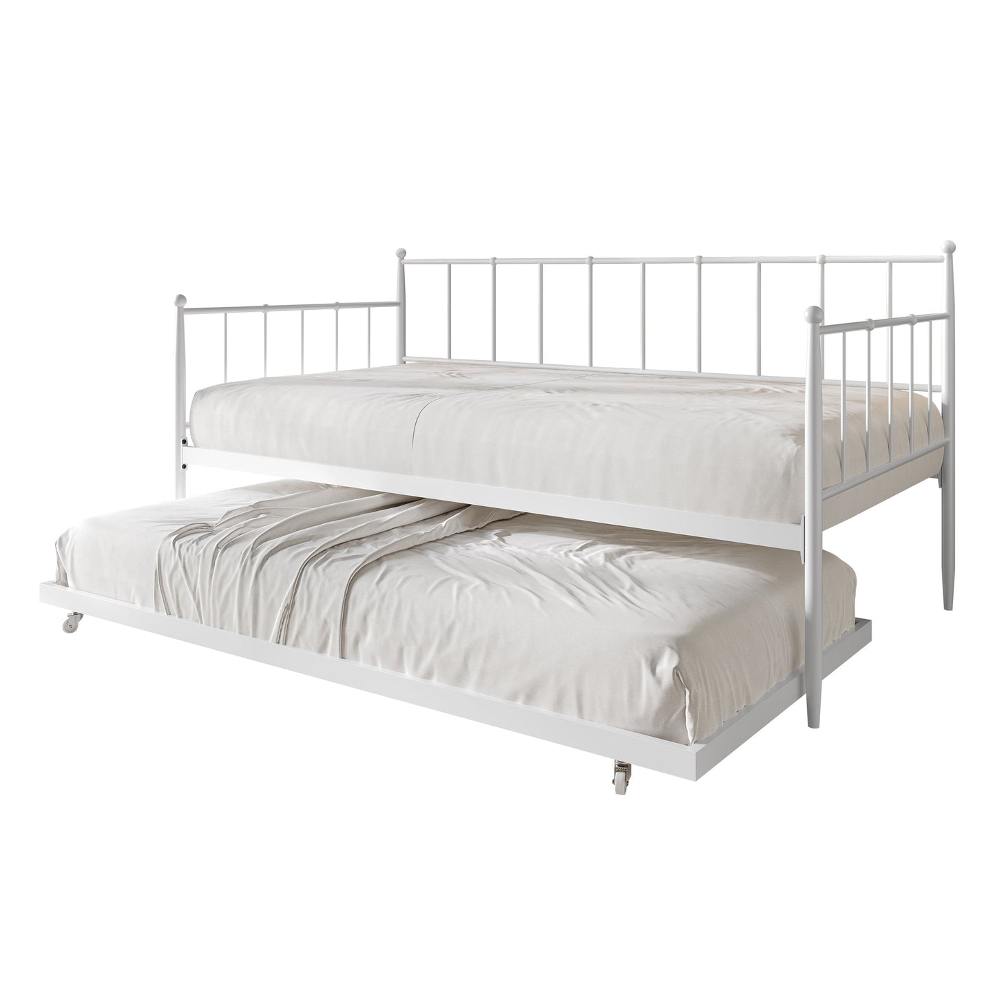 Mjudi Twin Size Metal Daybed with Trundle