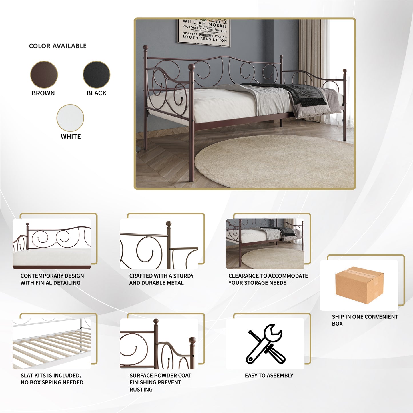 Ohlin Twin Size Metal Daybed