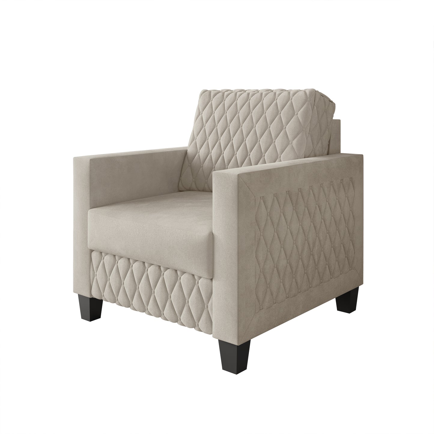 Ludford Velvet Upholstered Arm Chair