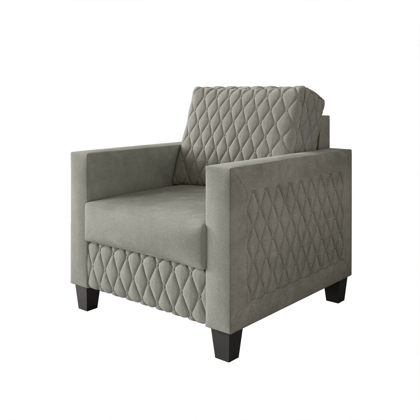 Ludford Velvet Upholstered Arm Chair